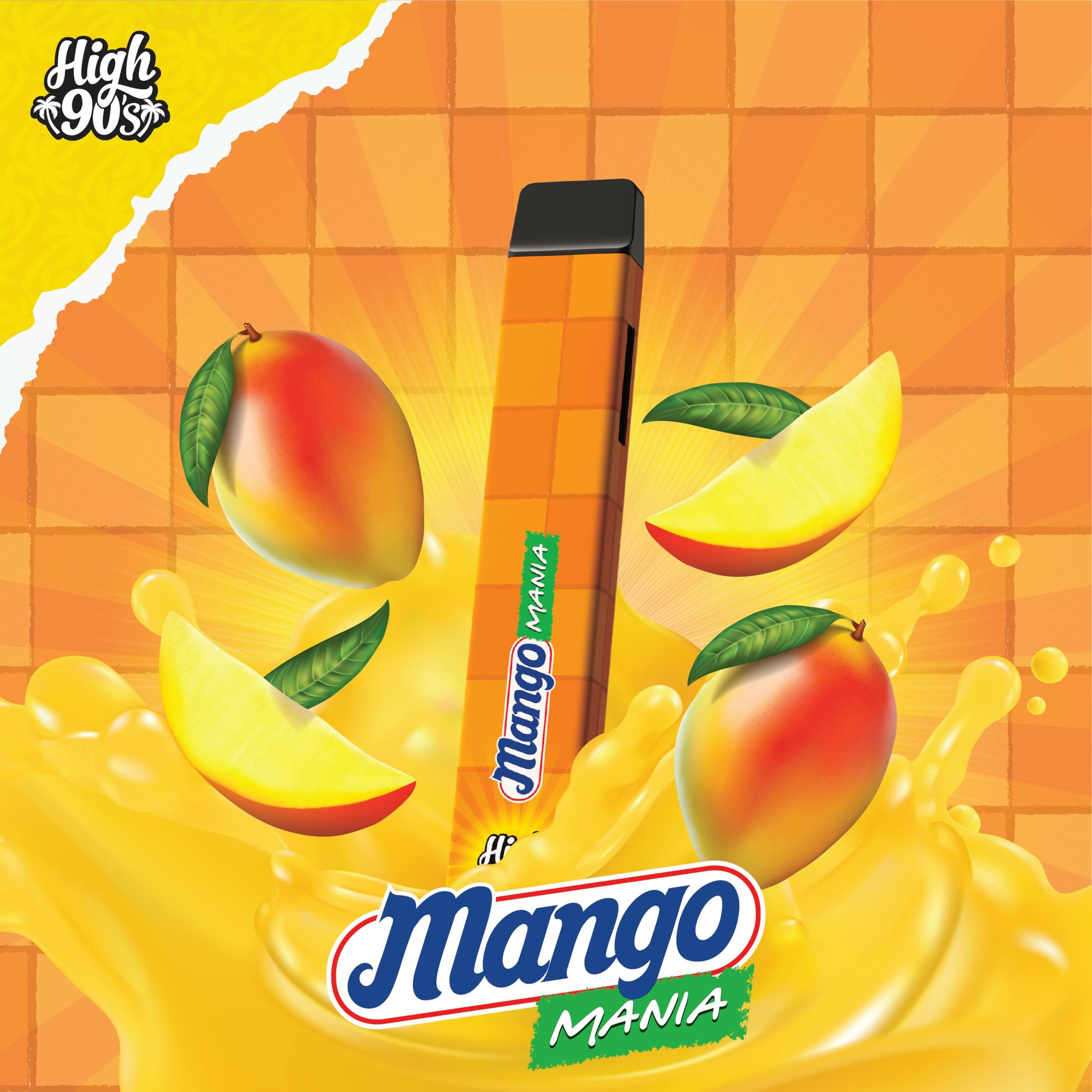 High 90s : Mango Mania 1g All-In-One Vape - HIGH 90s - High 90s : Mango Mania 1g All-In-One Vape - $34 - Vape Pens