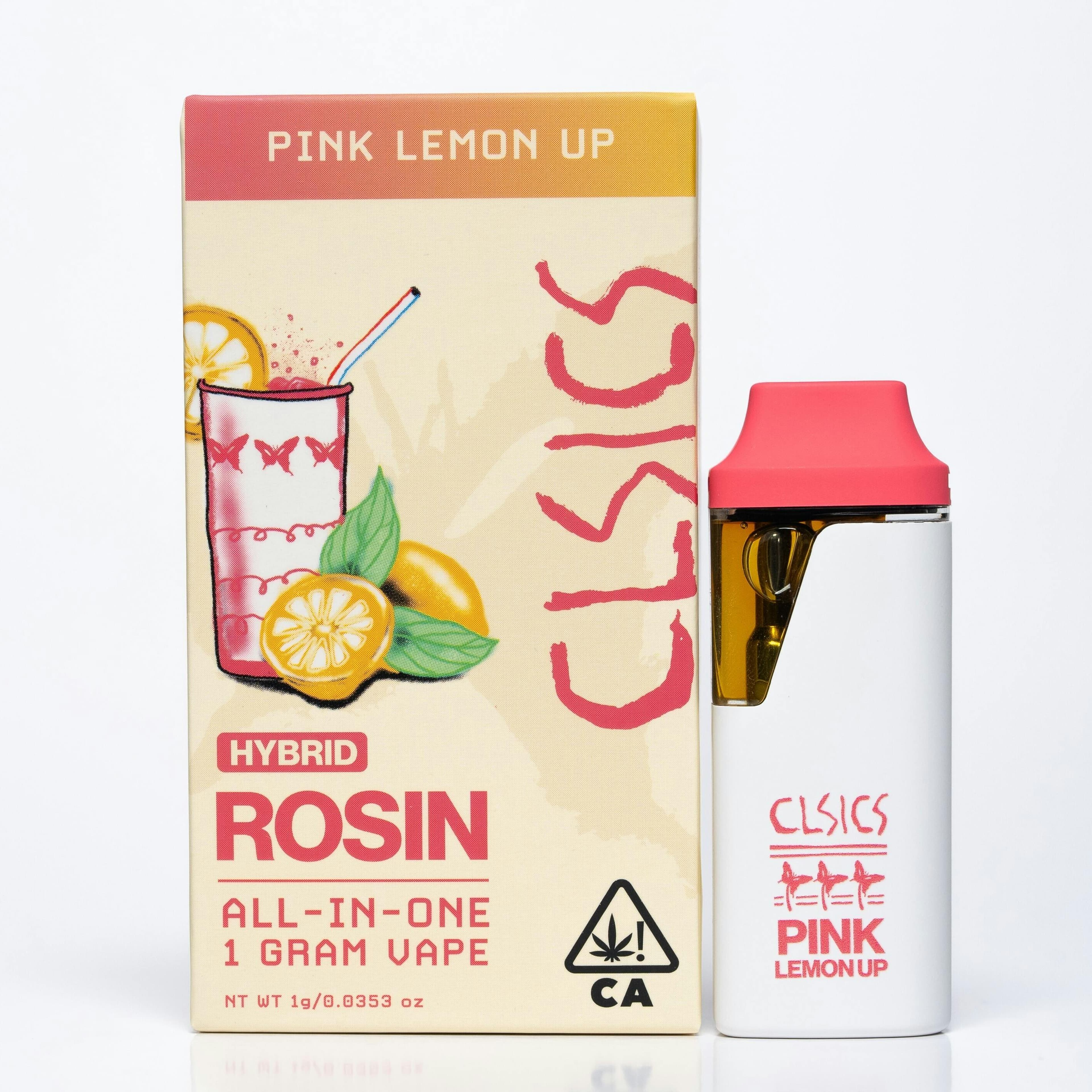 Pink Lemon Up Live Rosin Disposable 1g - CLSICS - Disposable - $40 - Vapes