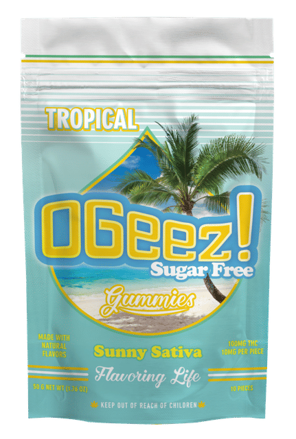 Ogeez Tropical Sugar Free Sunny Sativa Gummies 100mg (10pk)