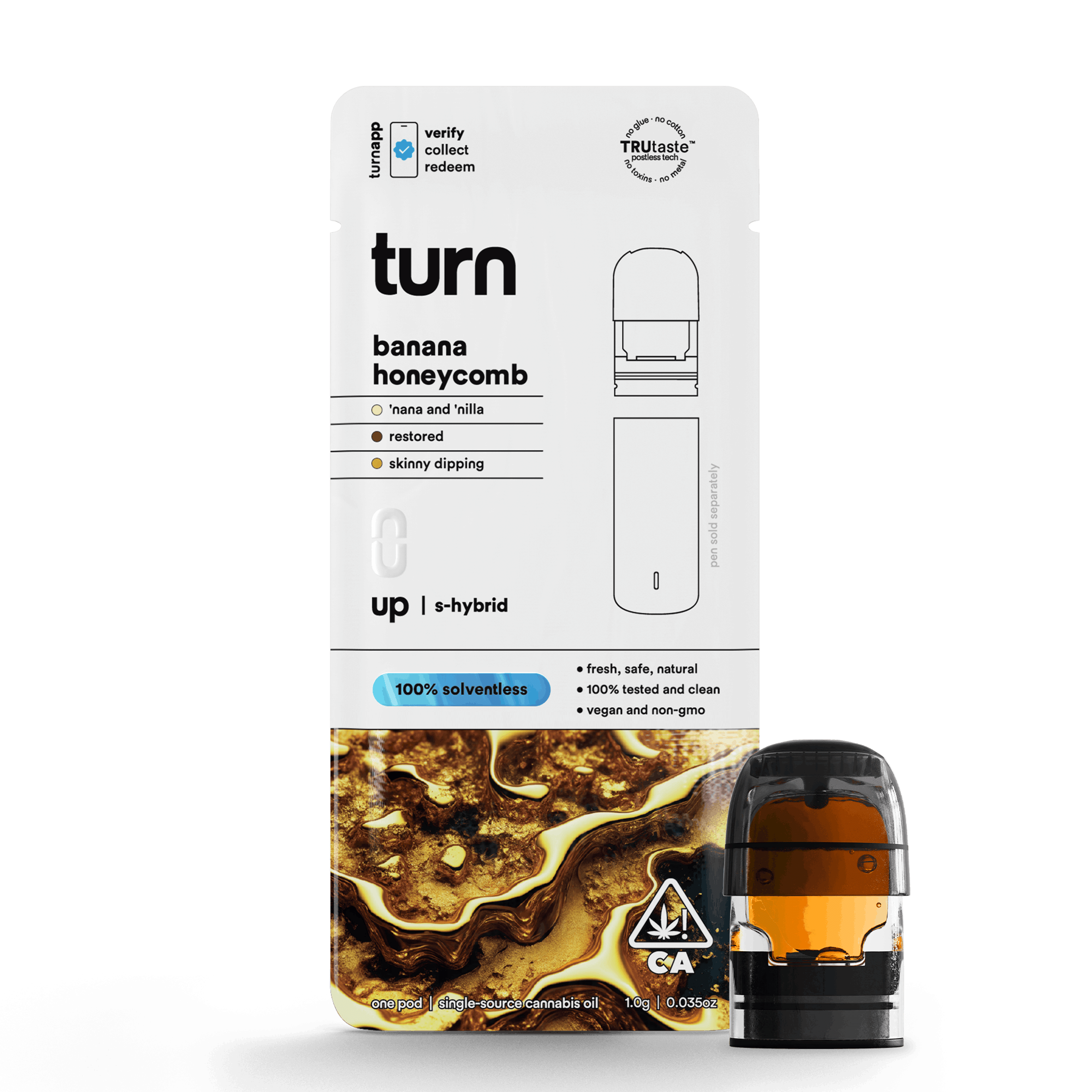 Banana Honeycomb .5g Solventless Pod - turn - - $35 - Vape Pod