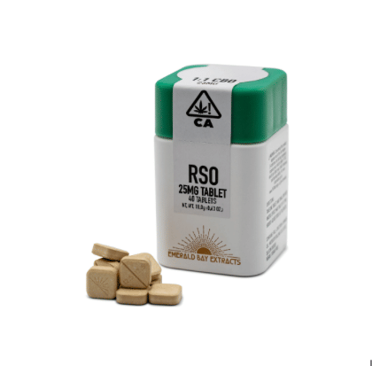 Rose 1:1 CBD 25mg RSO Tablets - Emerald Bay Extracts -  - $42 - Capsules