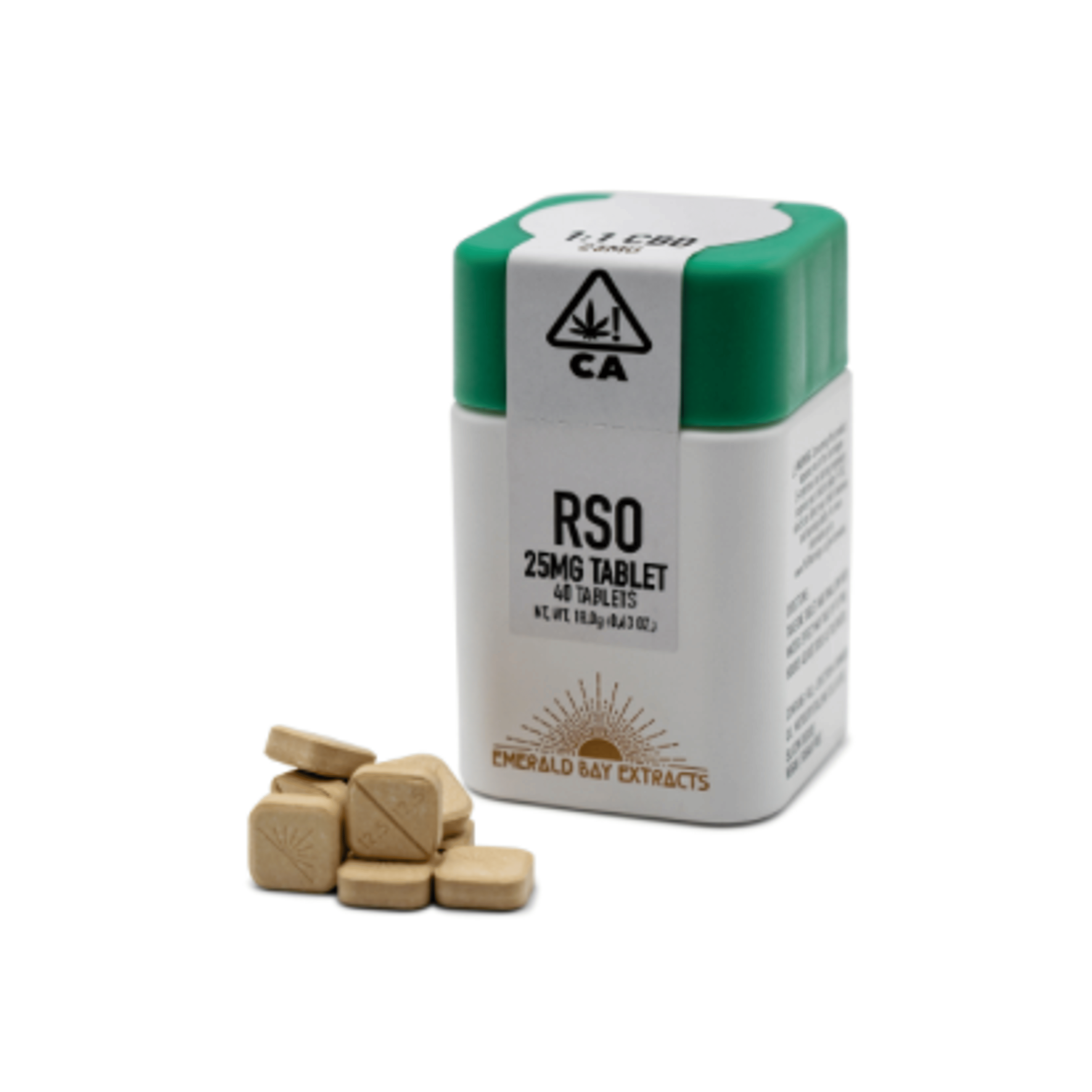 Rose 1:1 CBD 25mg RSO Tablets - Emerald Bay Extracts - - $42 - Capsules