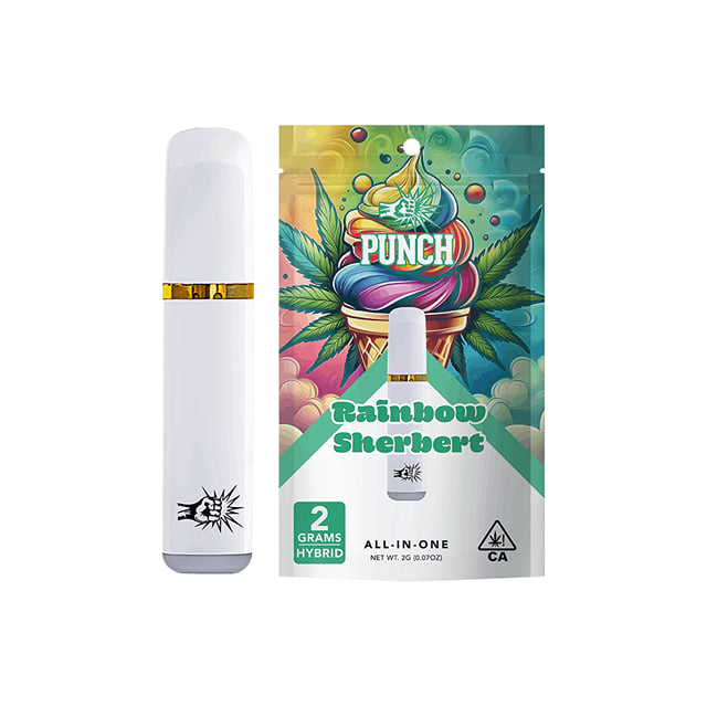 Punch Distillate All-In-One Vape - Rainbow Sherbert (2g Hybrid)