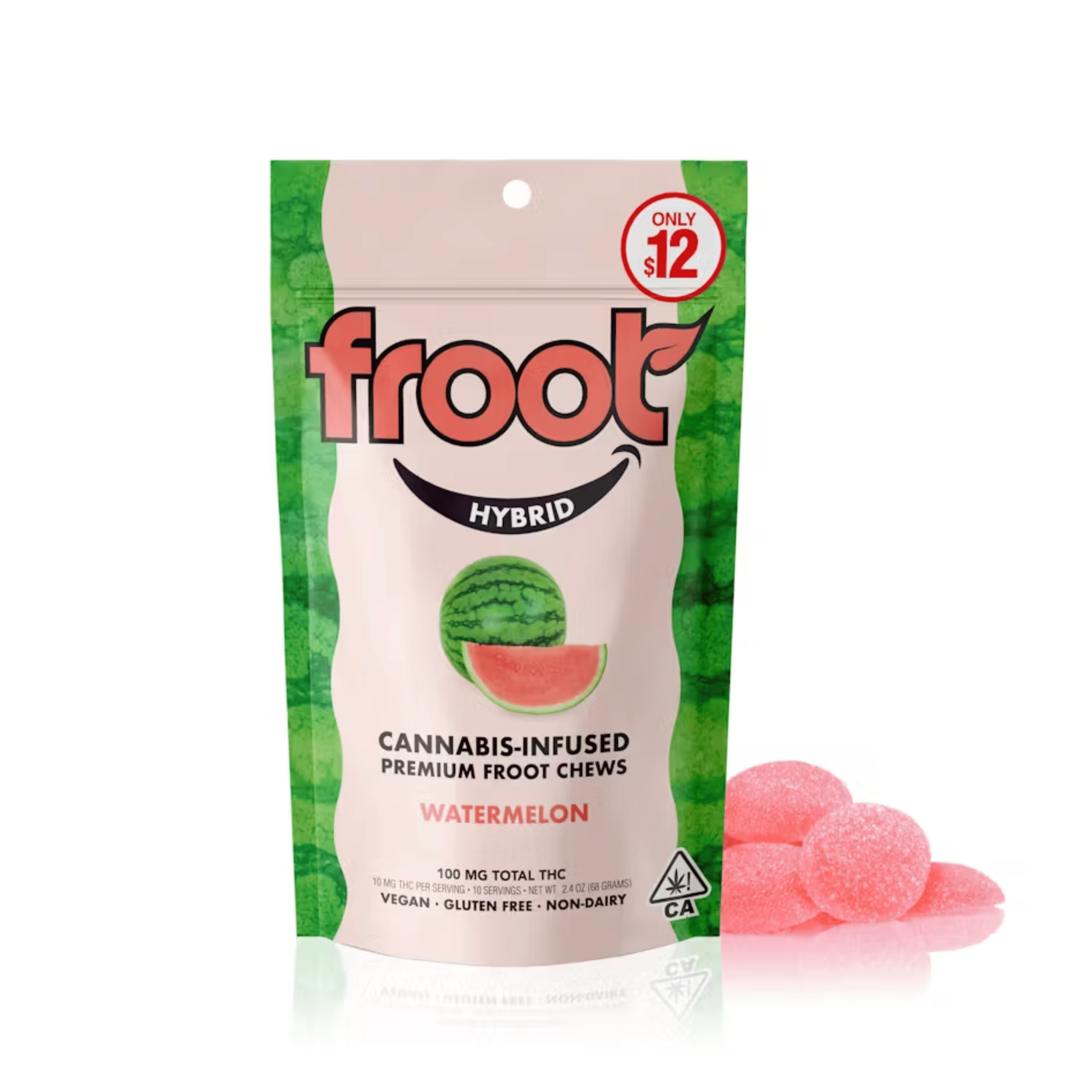 Watermelon Gummies - 100mg - Froot - - $12 - Edibles