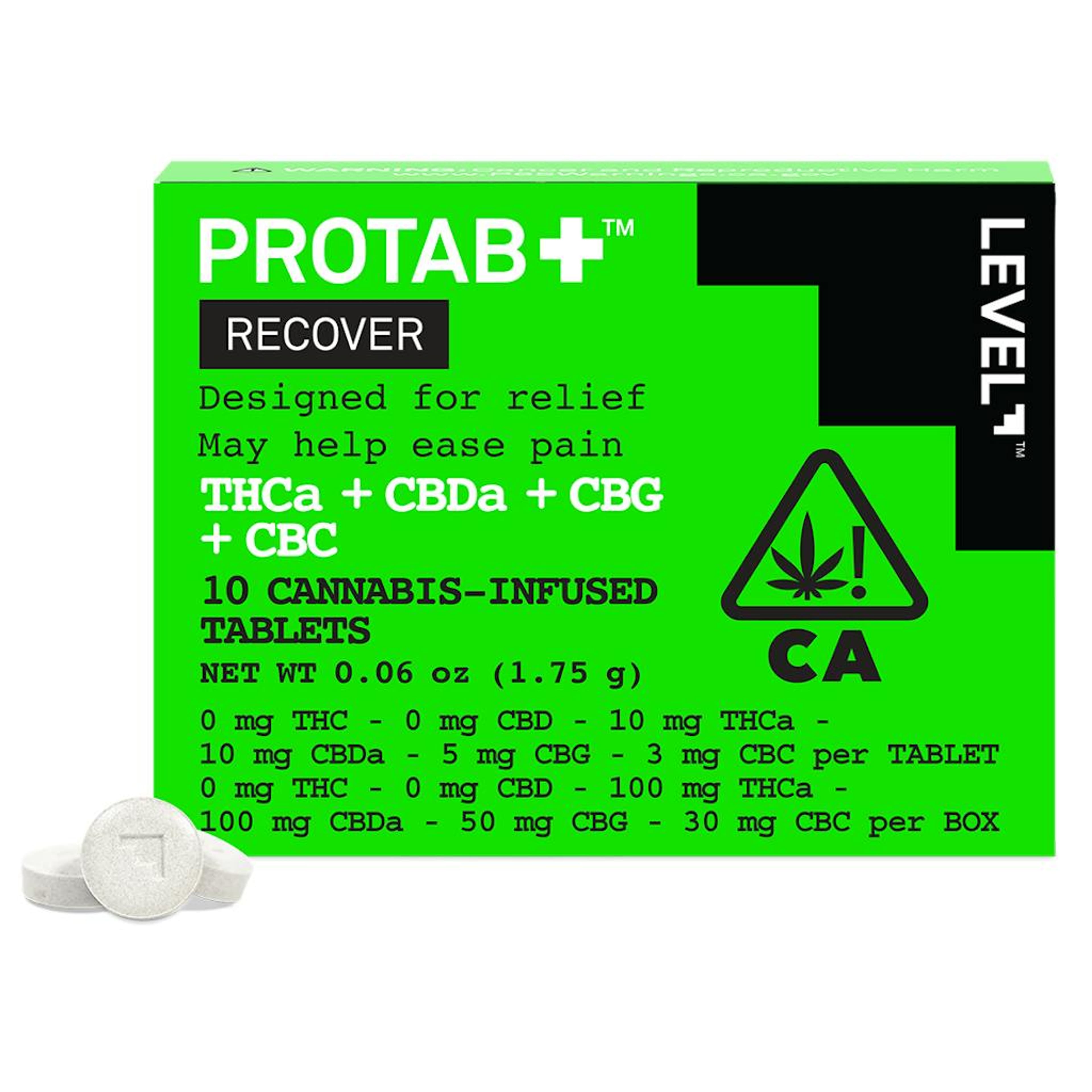 Recover Protab - 250mg - Level - Pro - Recover - $30 - Edibles