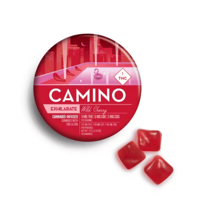 Camino - Wild Cherry  'Exhilarate' - Gummies - 5:5:5  THC/CBC/CBG - Kiva -  - $19.99 - Edibles