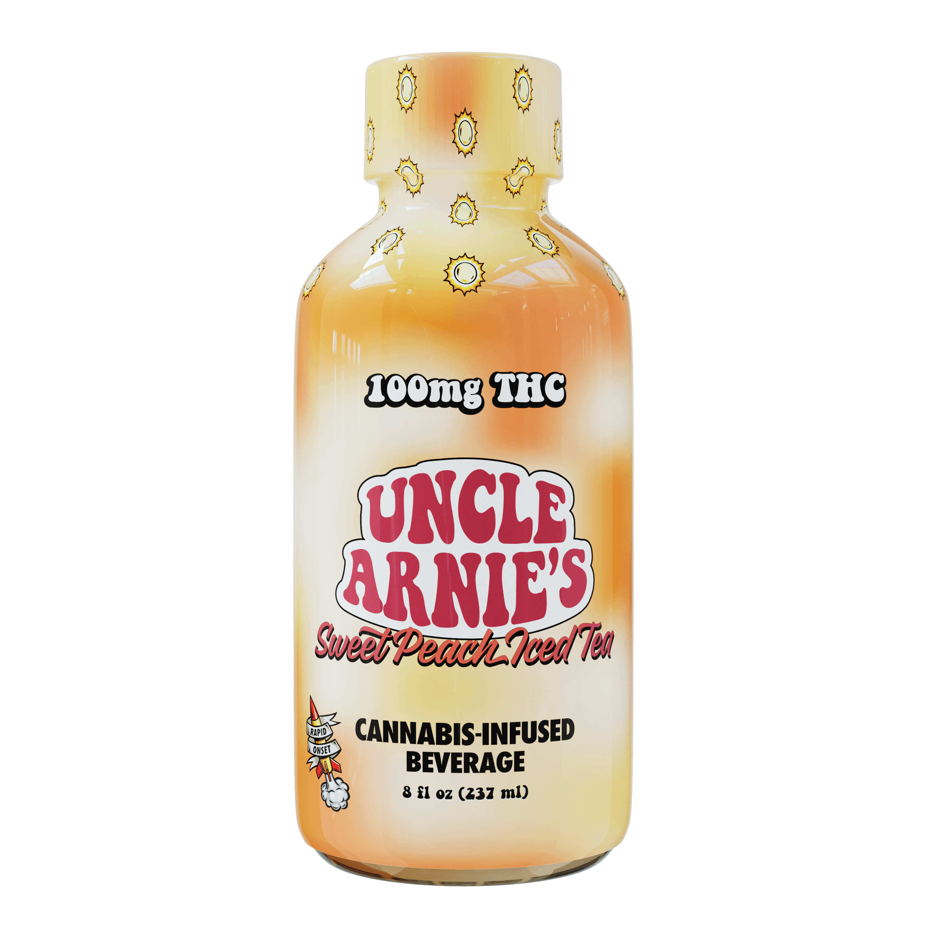 SWEET PEACH ICED TEA 100MG BEVERAGE 12OZ - UNCLE ARNIES -  - $9.67 - Edible (volume - each)