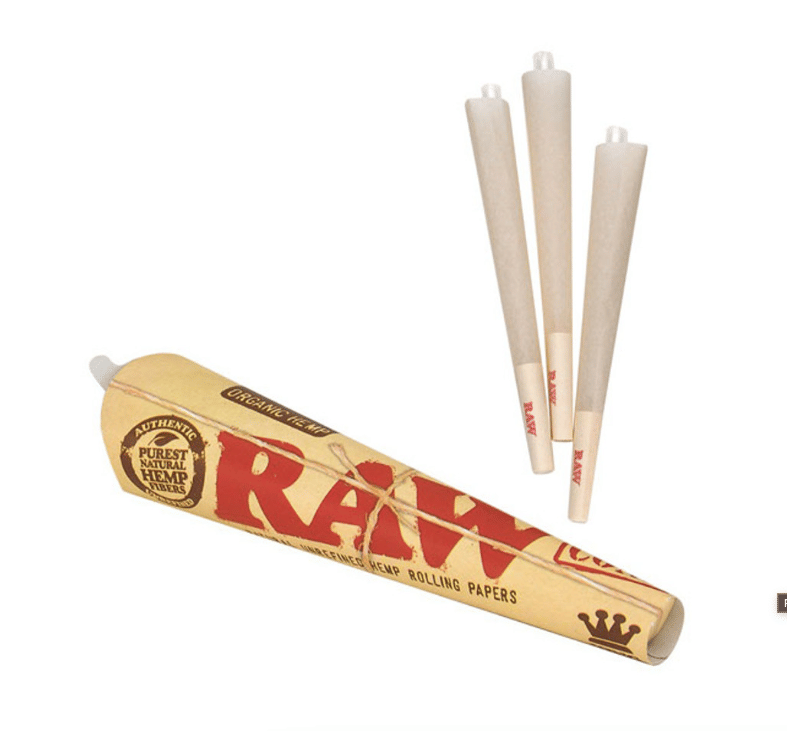 Raw Organic Hemp King Sized Cones 3Pk - RAW -  - $3 - Accessories