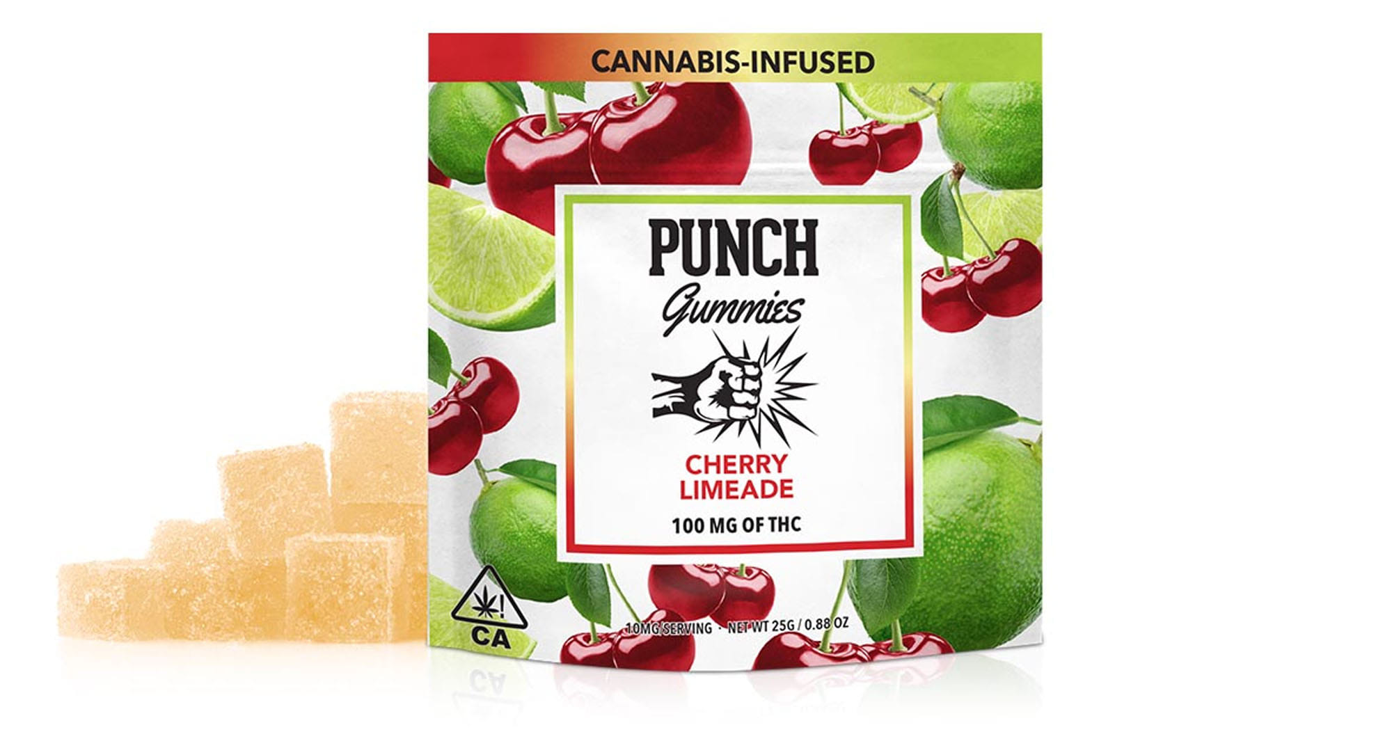 Cherry Limeade 100MG Gummies - Punch -  - $7 - Edibles