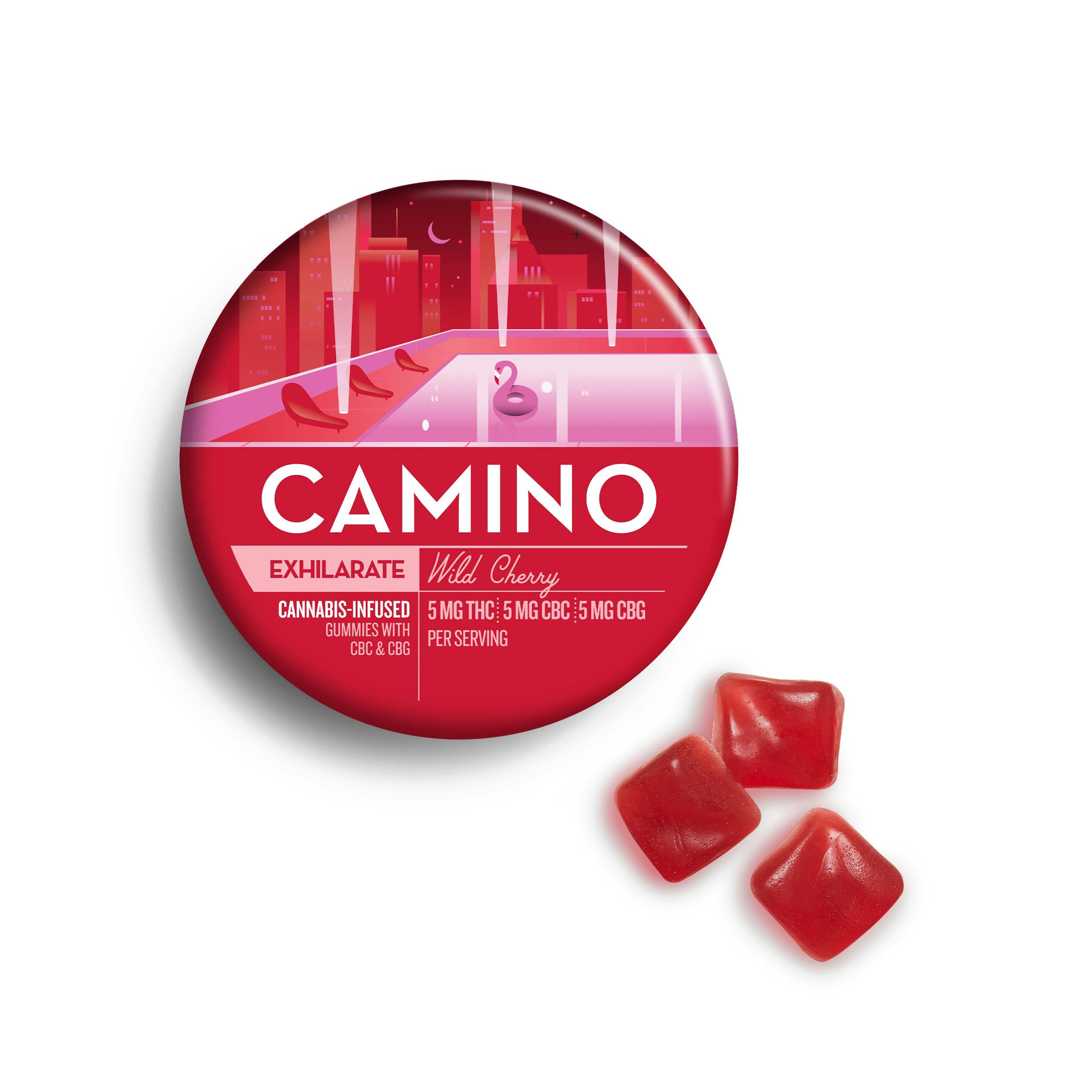 Camino: Wild Cherry 5:5:5 100mg - Kiva - null - $20 - Edible