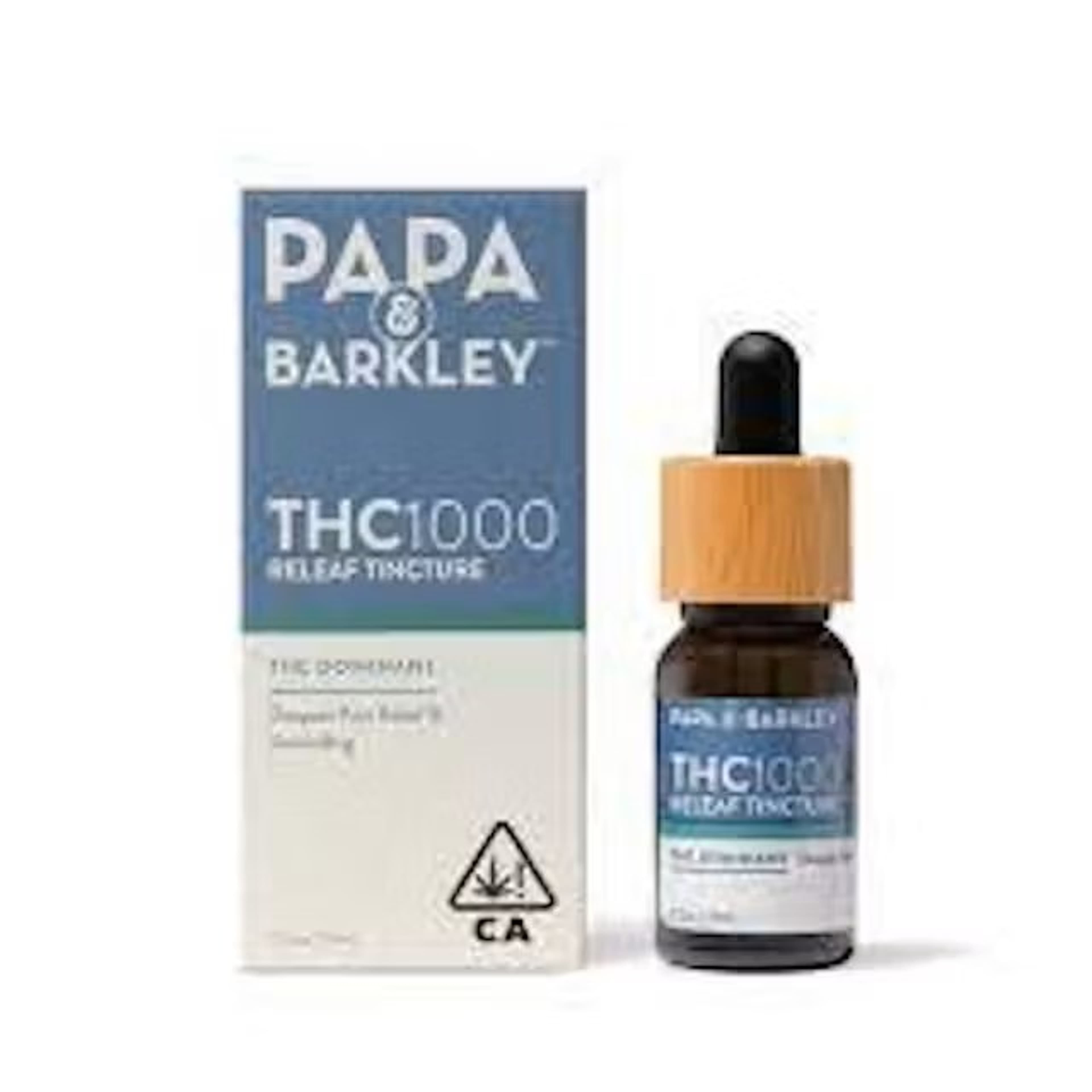 THC 1000 15ml Releaf Tincture - Papa & Barkley - - $46 - Tincture