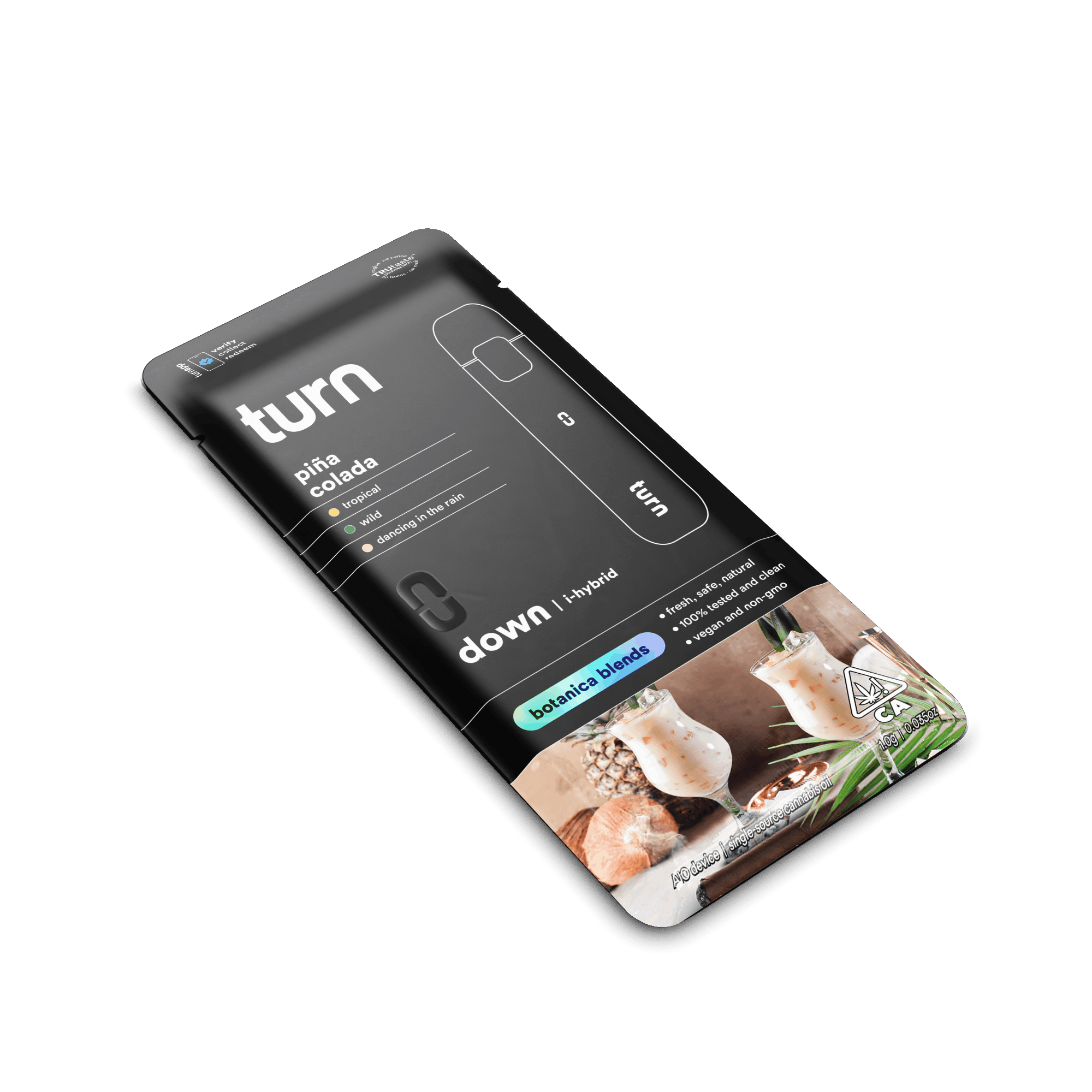 Turn Down Botanica Blends AIO | 1g - Piña Colada - Indica Hybrid - Turn -  - $27 - All-In-Ones