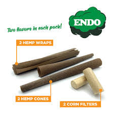 ENDO Organic Hemp Wrap & Cones Triple Double 4pk -  - $3.99 - Accessories
