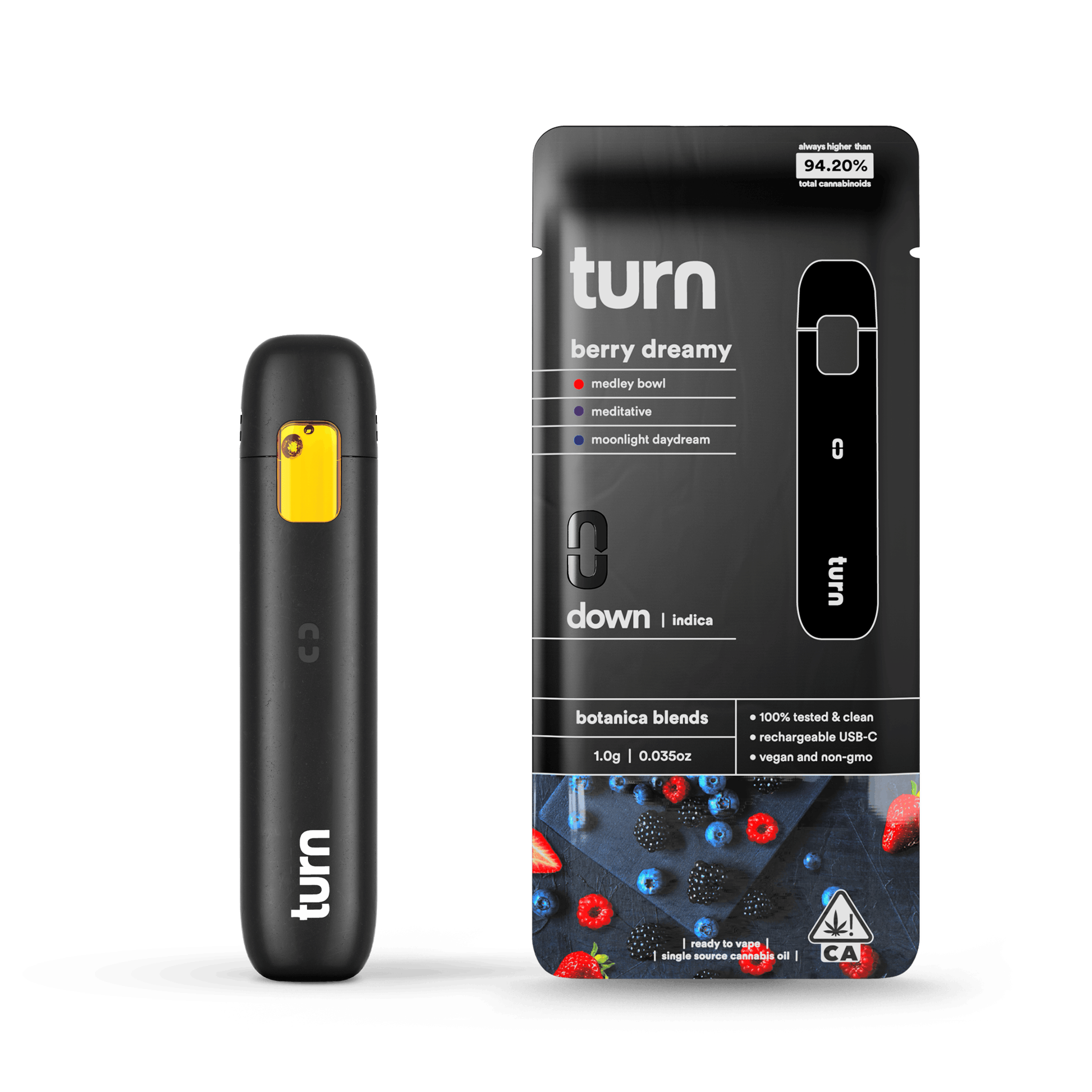 Turn - Berry Dreamy - Botanical Blend Disposable - 1g - Turn - - $26.99 - Disposable Vapes
