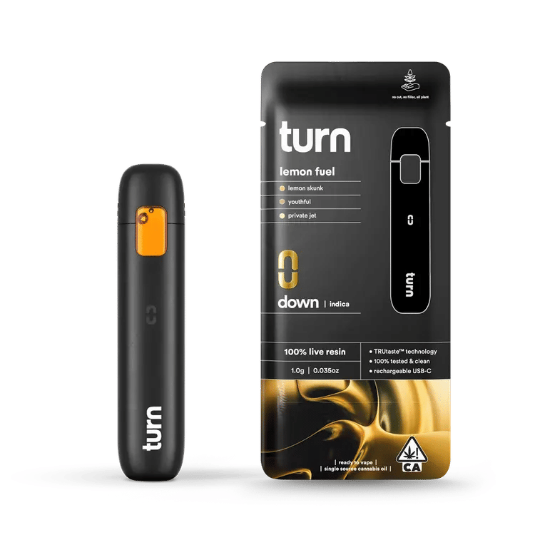 Turn - Lemon Fuel - Live Resin Disposable - 1g - Turn -  - $37.99 - Disposable Vapes