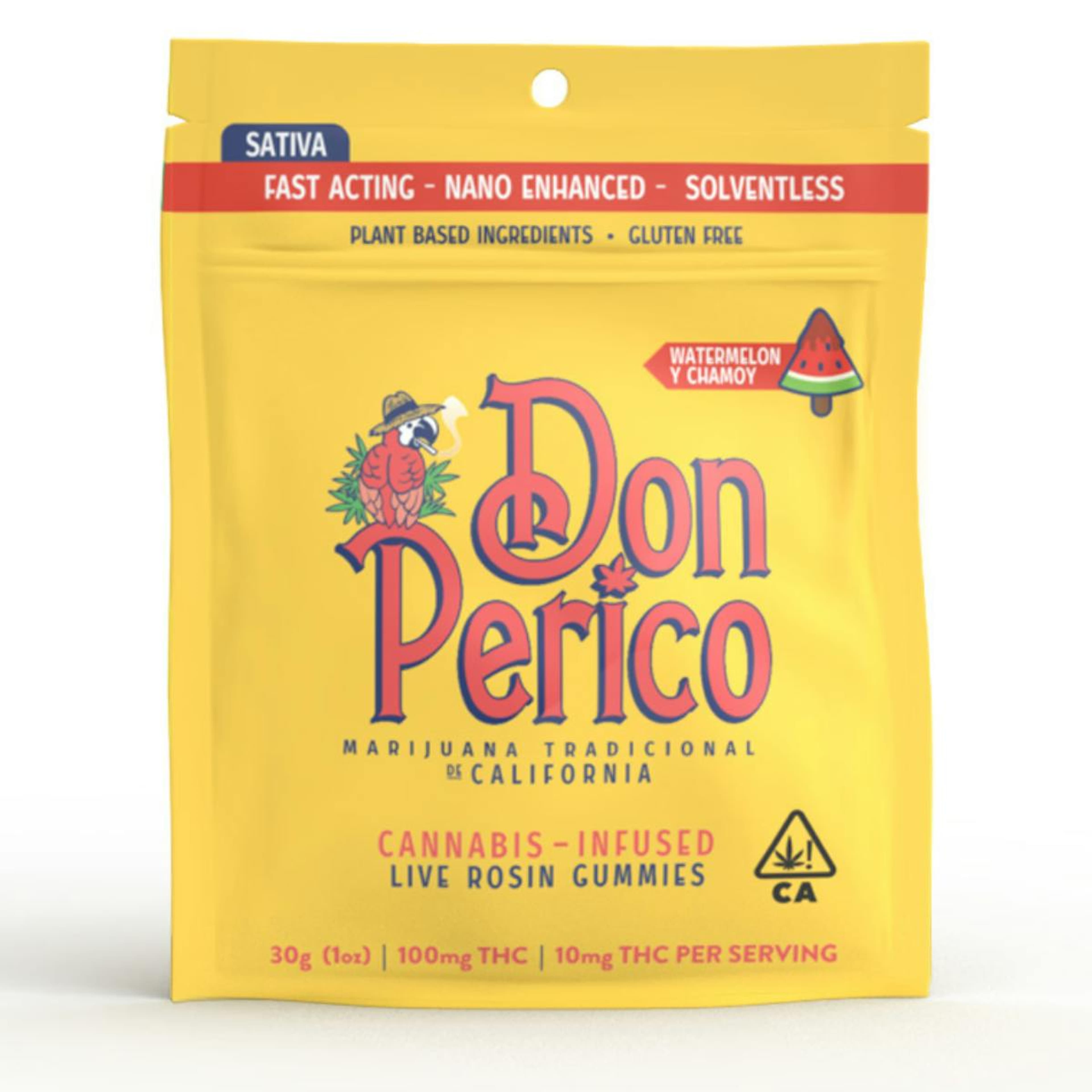 Watermelon + Chamoy - NANO Rosin Gummies *DAILY BUY 2 GET 1* - Don Perico - Watermelon+Chamoy Nano Rosin Gummies 100mg (S) - $16 - Edibles