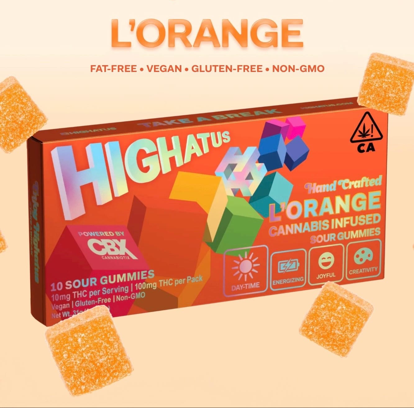 L'ORANGE HIGHATUS GUMMIES 10PK 100MG - CANNABIOTIX -  - $13 - Edibles