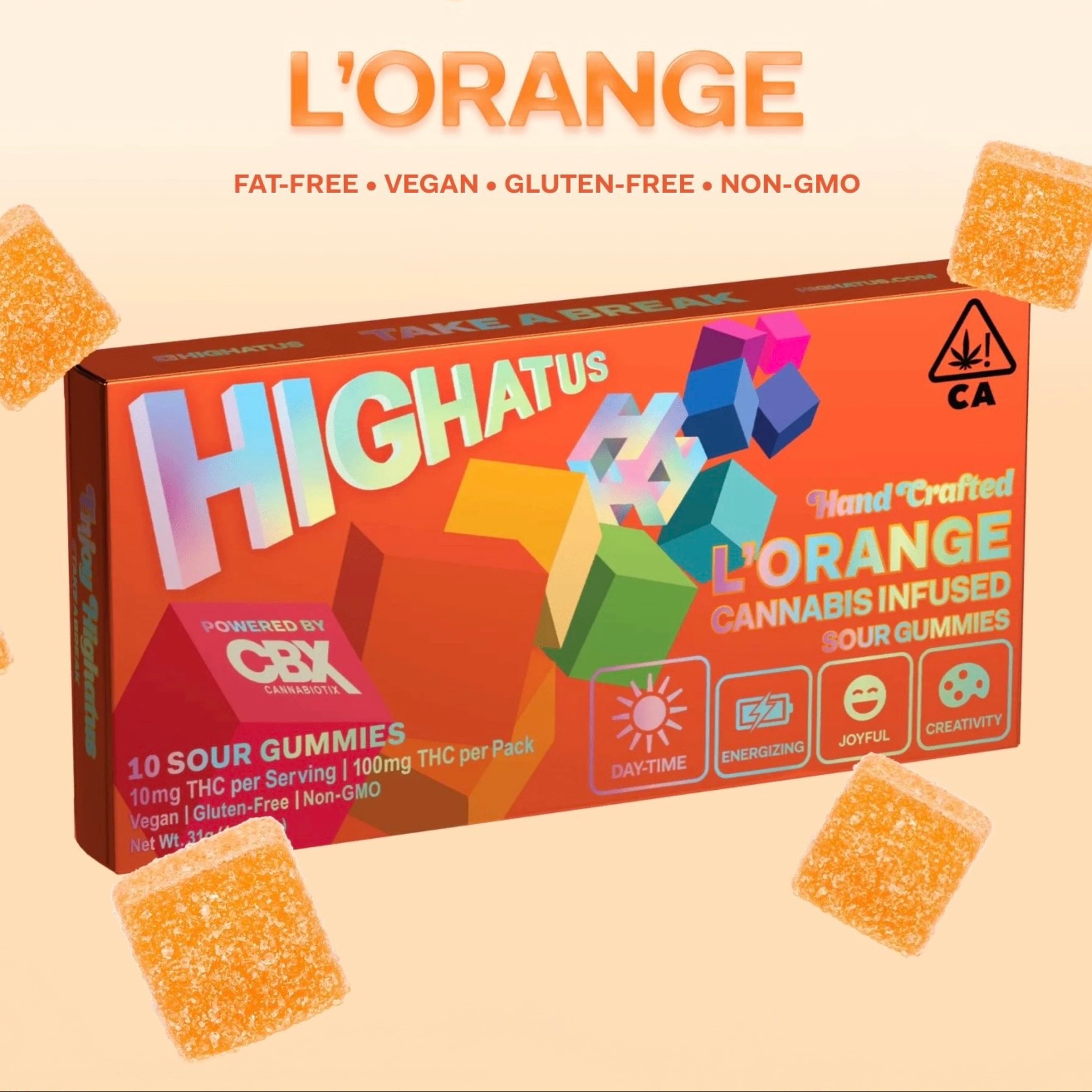 L'ORANGE HIGHATUS GUMMIES 10PK 100MG - CANNABIOTIX - - $13 - Edibles