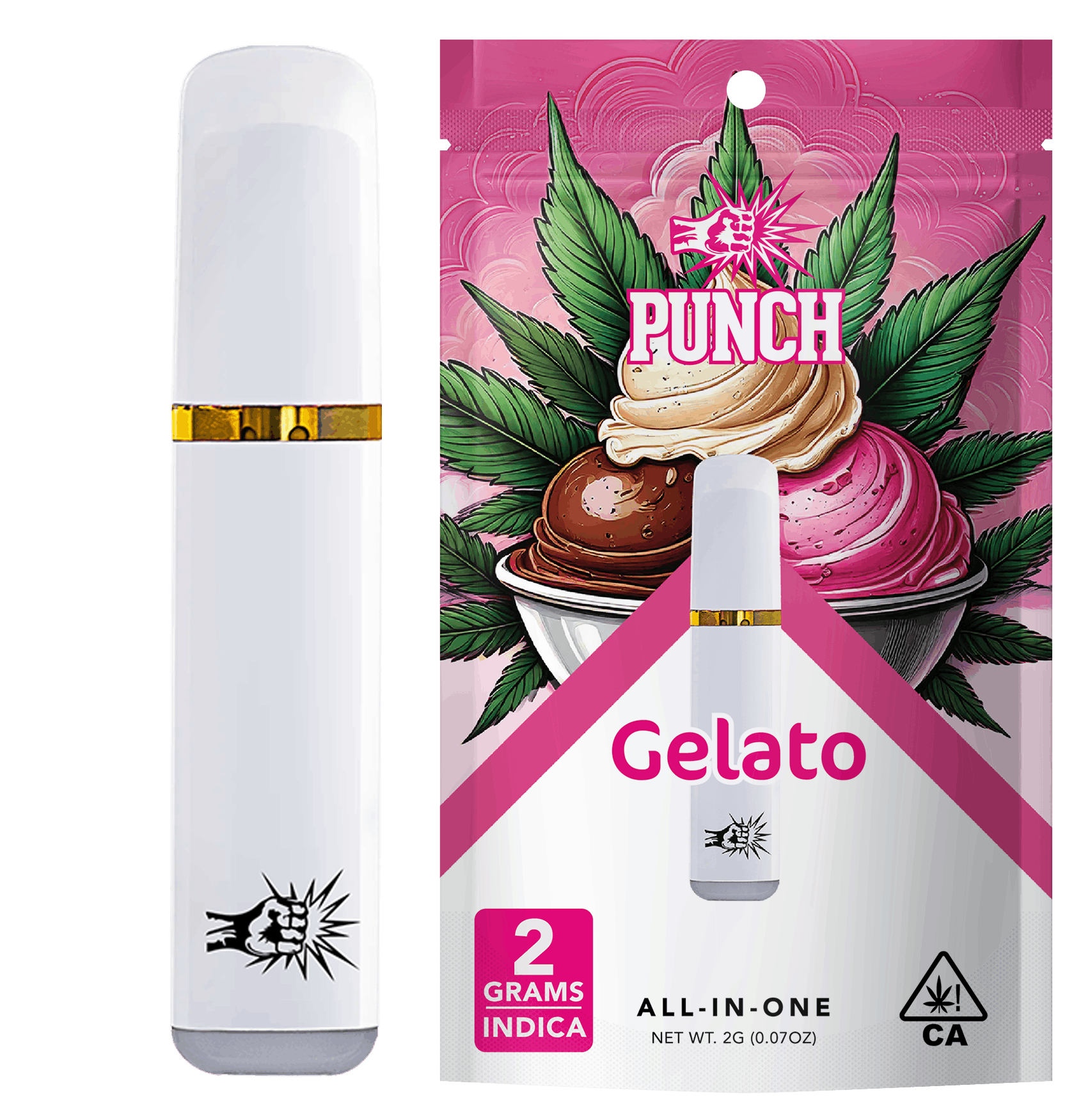 Gelato Distillate AIO (2g) Indica - Punch Edibles & Extracts -  - $25.21 - Vapes