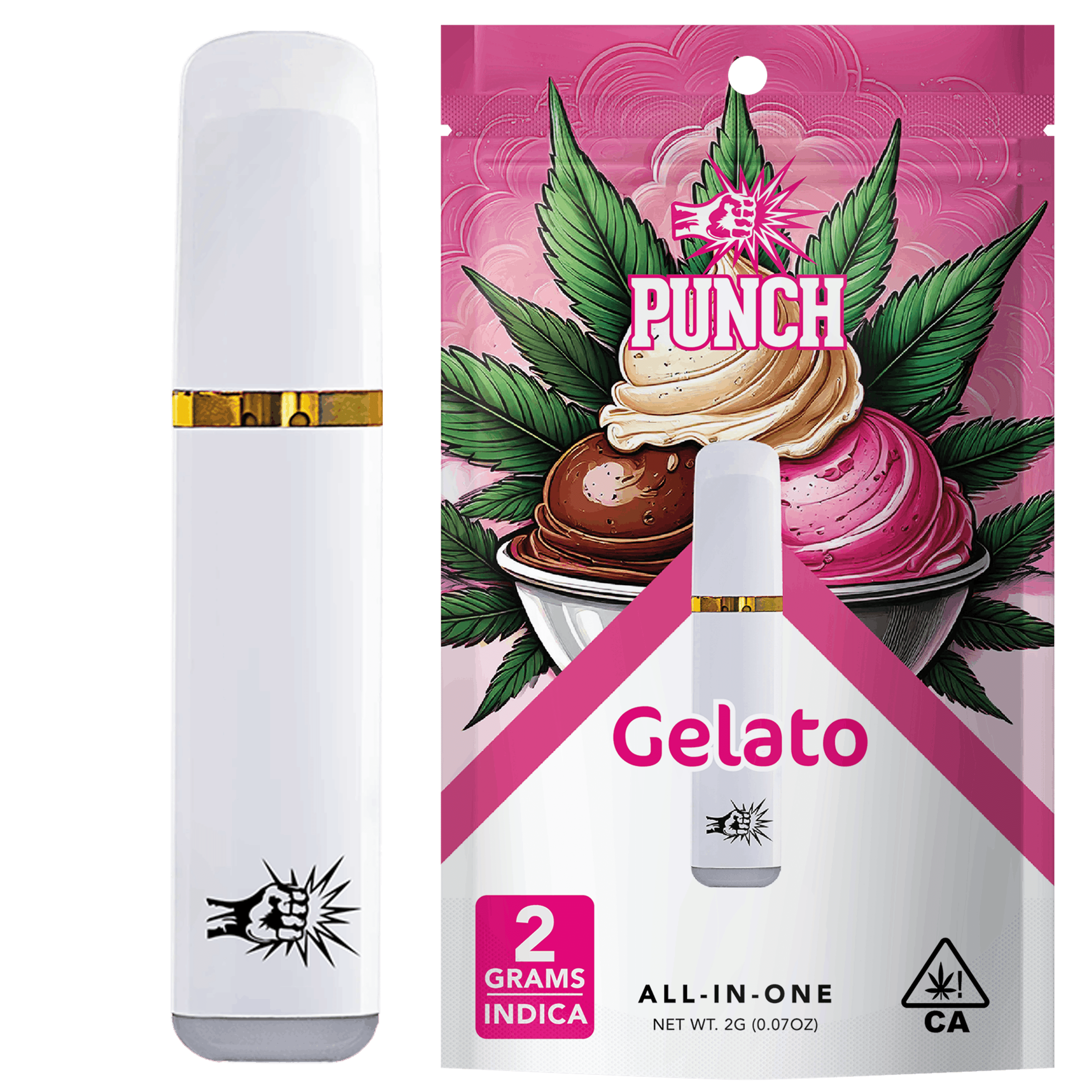 Gelato Distillate AIO (2g) Indica - Punch Edibles & Extracts - - $25.21 - Vapes