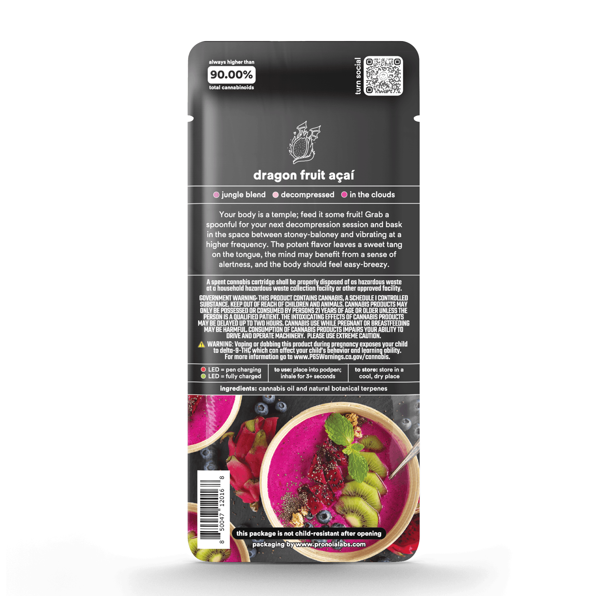 Turn Down Botanica Blends POD | 1g - Dragon Fruit Acai - Indica Hybrid - Turn -  - $26 - Vape Carts