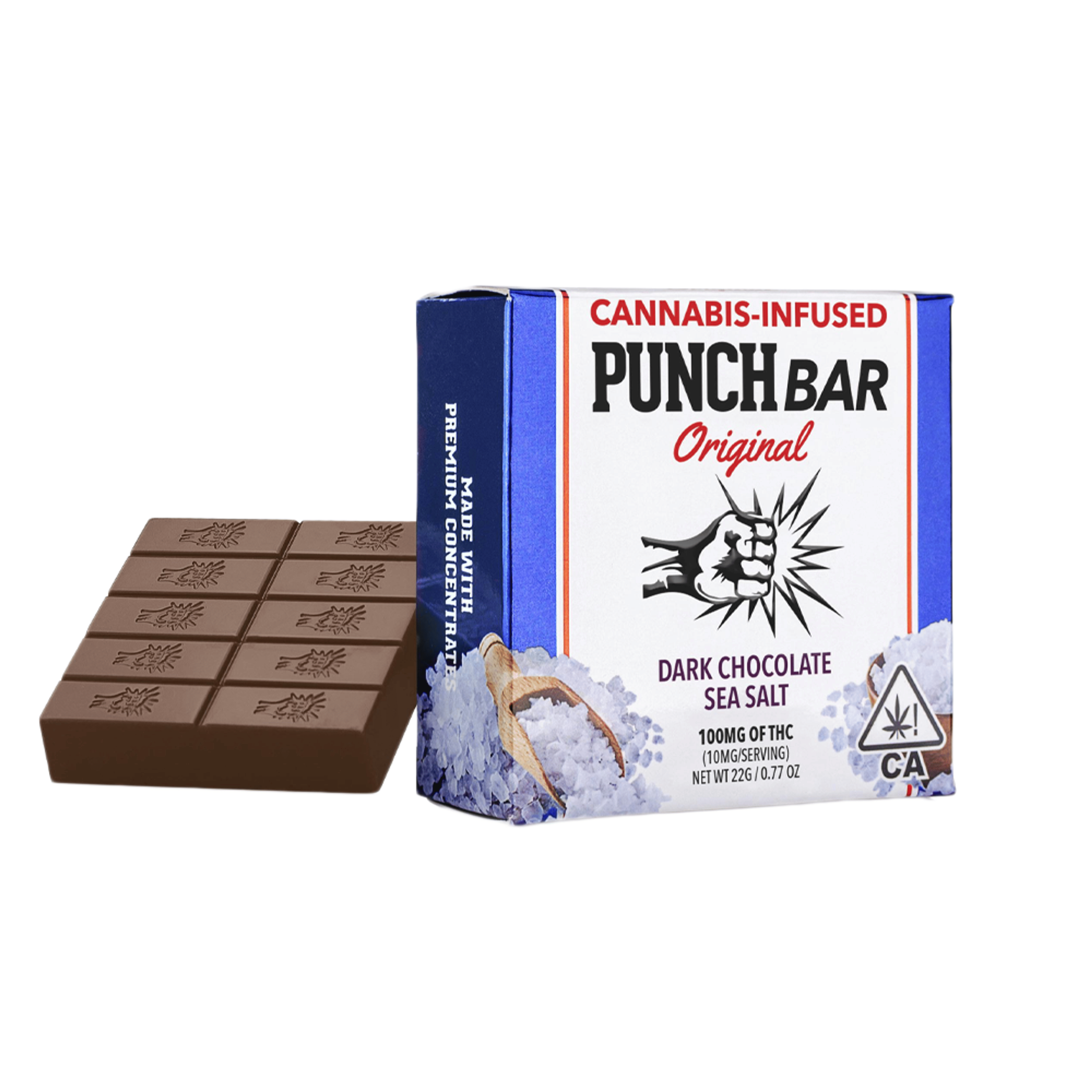 Sea Salt Dark Chocolate (100mg) - Punch Edibles & Extracts - - $15 - Edible