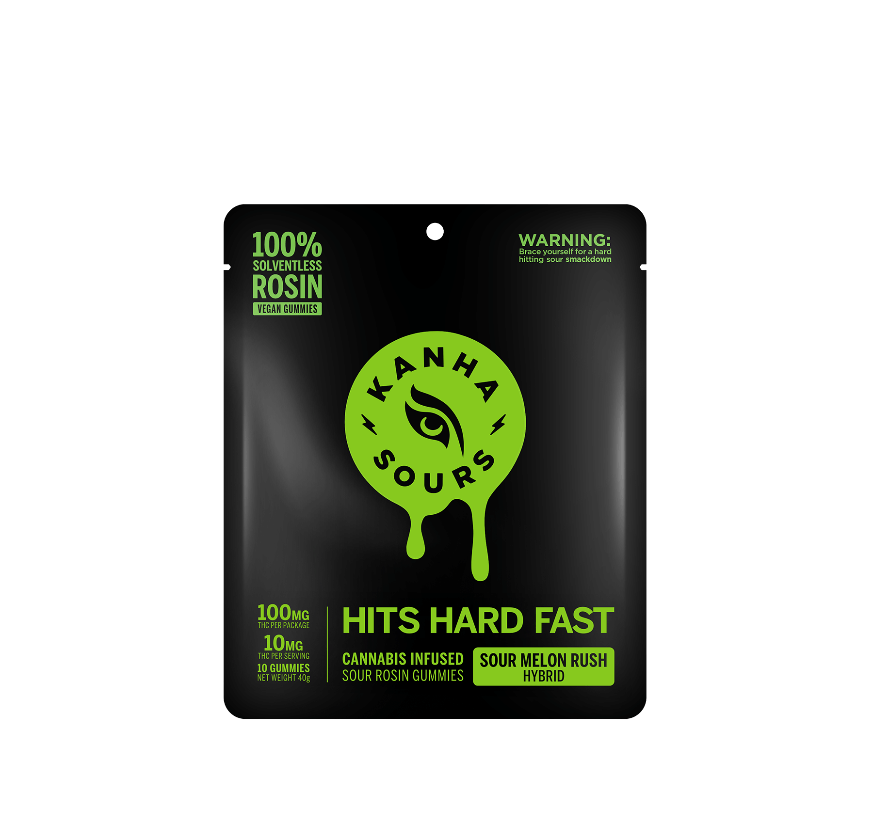 Sour Melon Rush | Rosin Sours | Hybrid | 100mg THC | 10-pack - Kanha -  - $20.19 - Edibles
