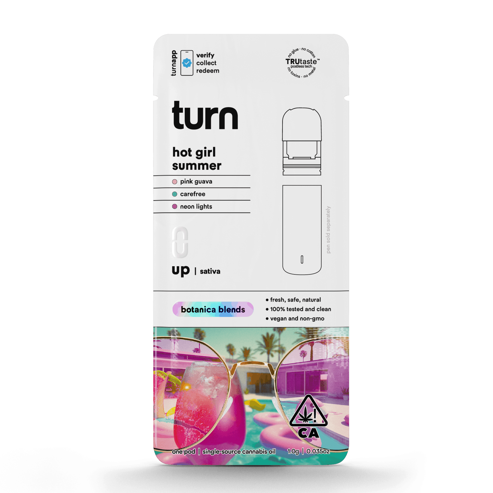 Turn Up Botanica Blends POD | 1g - Hot Girl Summer - Sativa - Turn -  - $26 - Vape Carts