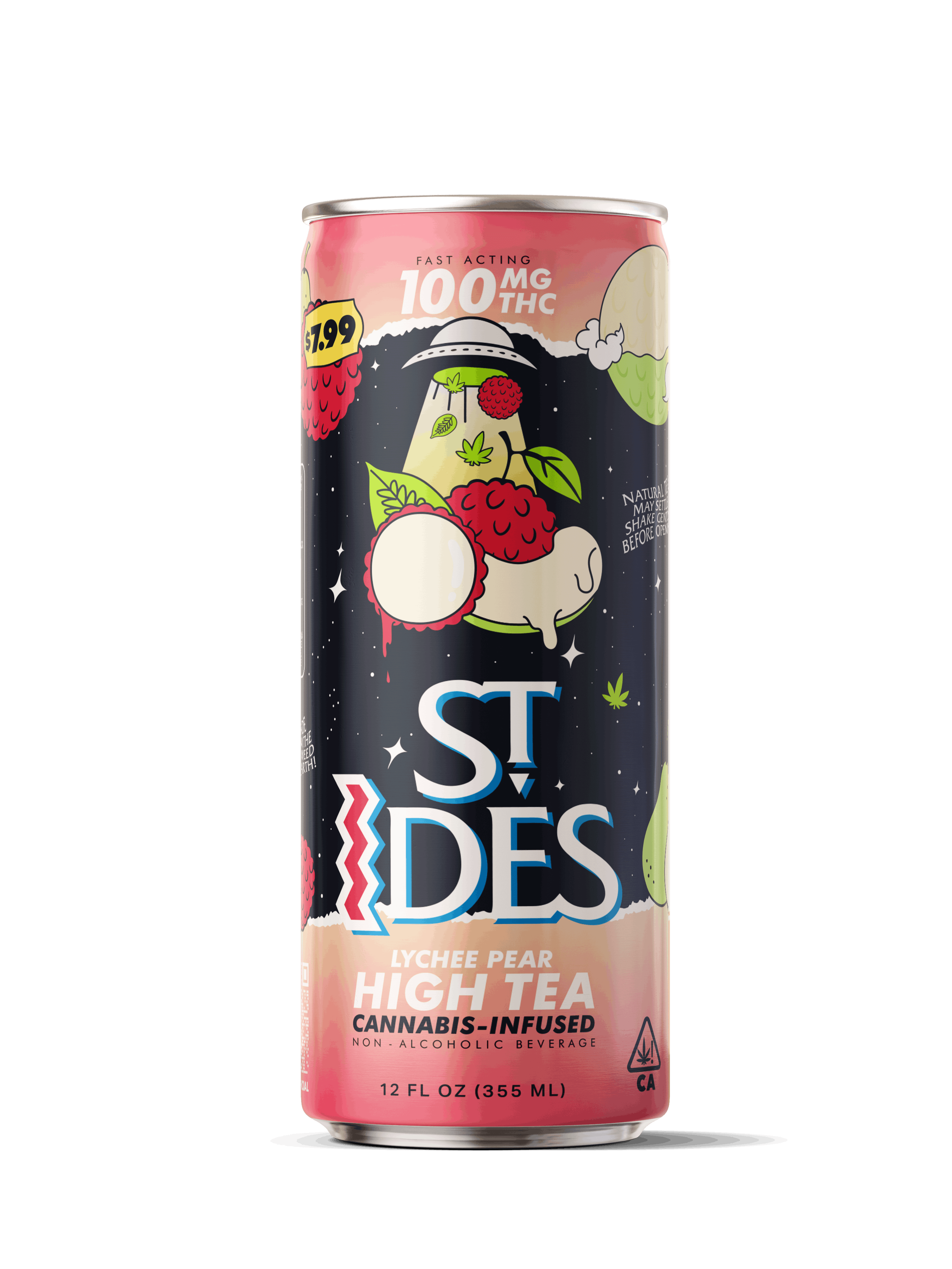 PEAR LYCHEE TEA | 12OZ HIGH TEA 100MG - St. Ides -  - $6 - Drinks