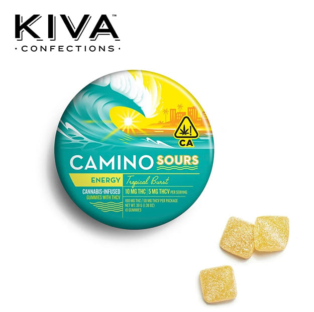 Camino Sours - Tropical Burst 'Energy' THCV Gummies - 100mg - Kiva -  - $19.99 - Edibles