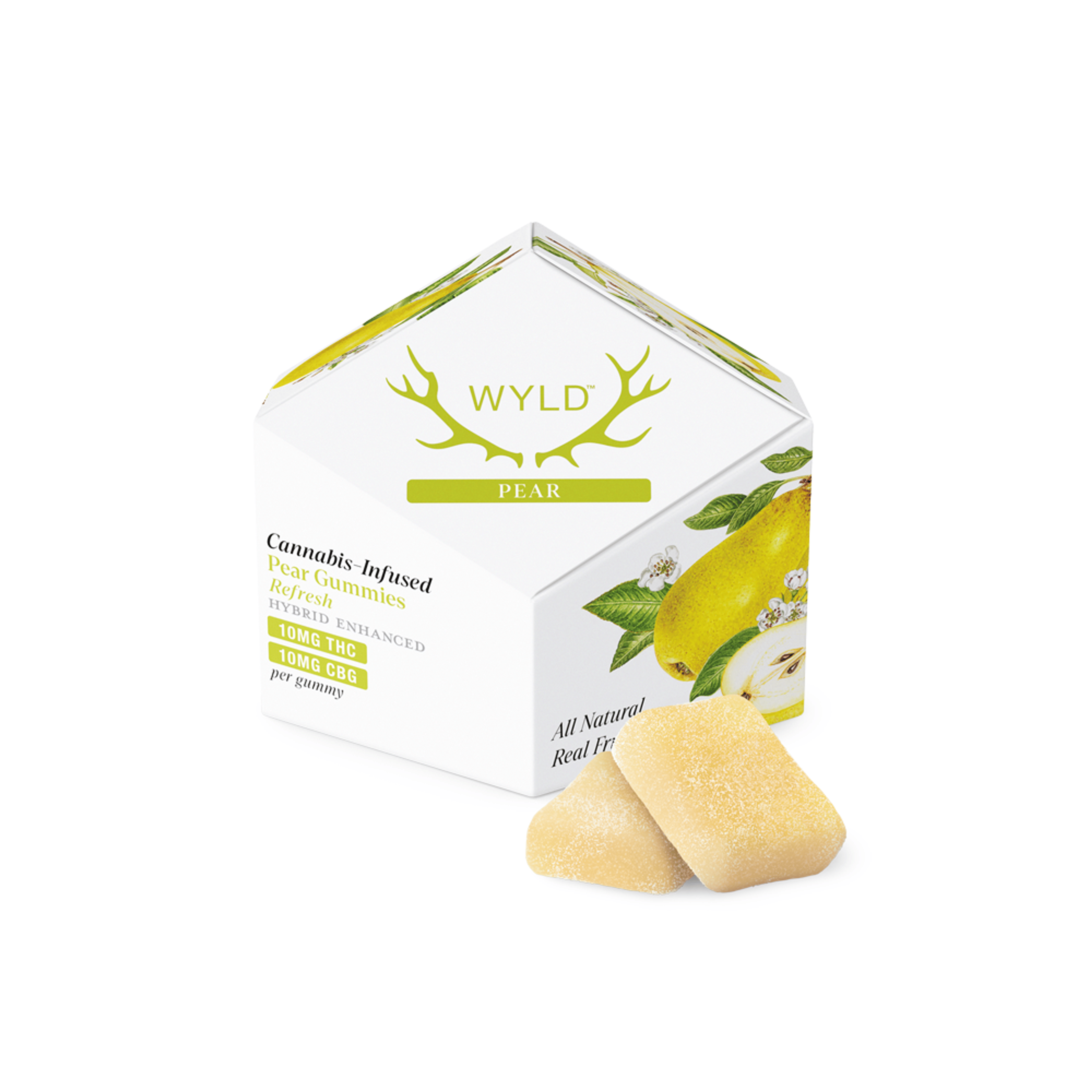 Pear 1:1 Thc:Cbg Gummies (100Mg) (10Pk) - Wyld - null - $18 - Edible