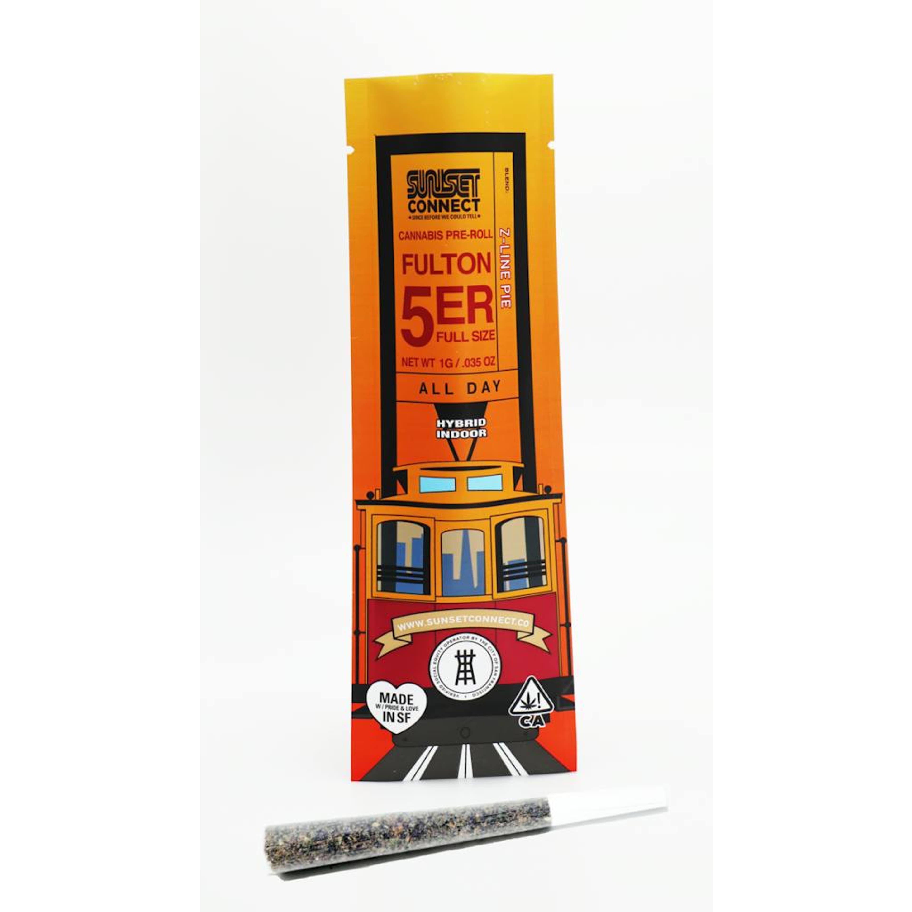 Z-LINE PIE 1G PRE-ROLL - SUNSET CONNECT - - $4.25 - Pre-Rolls