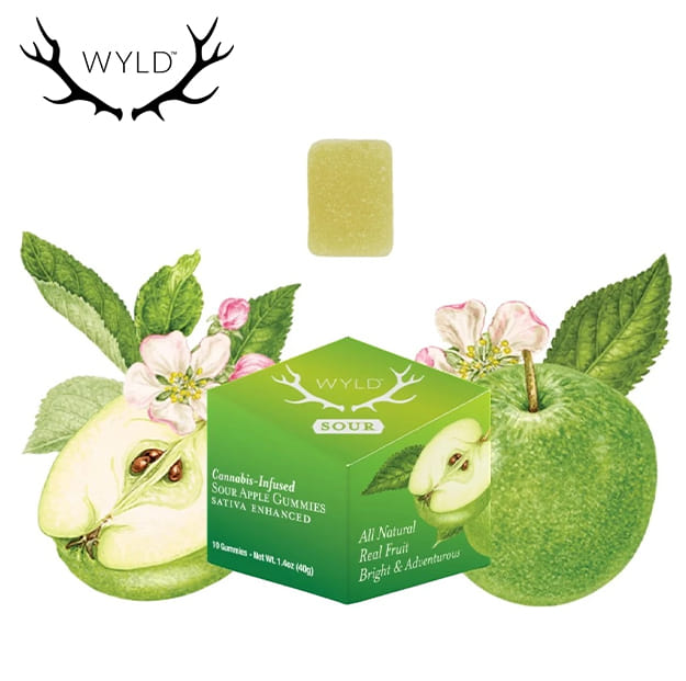 WYLD - Sour Apple Gummies - 100mg - WYLD -  - $12.99 - Edibles