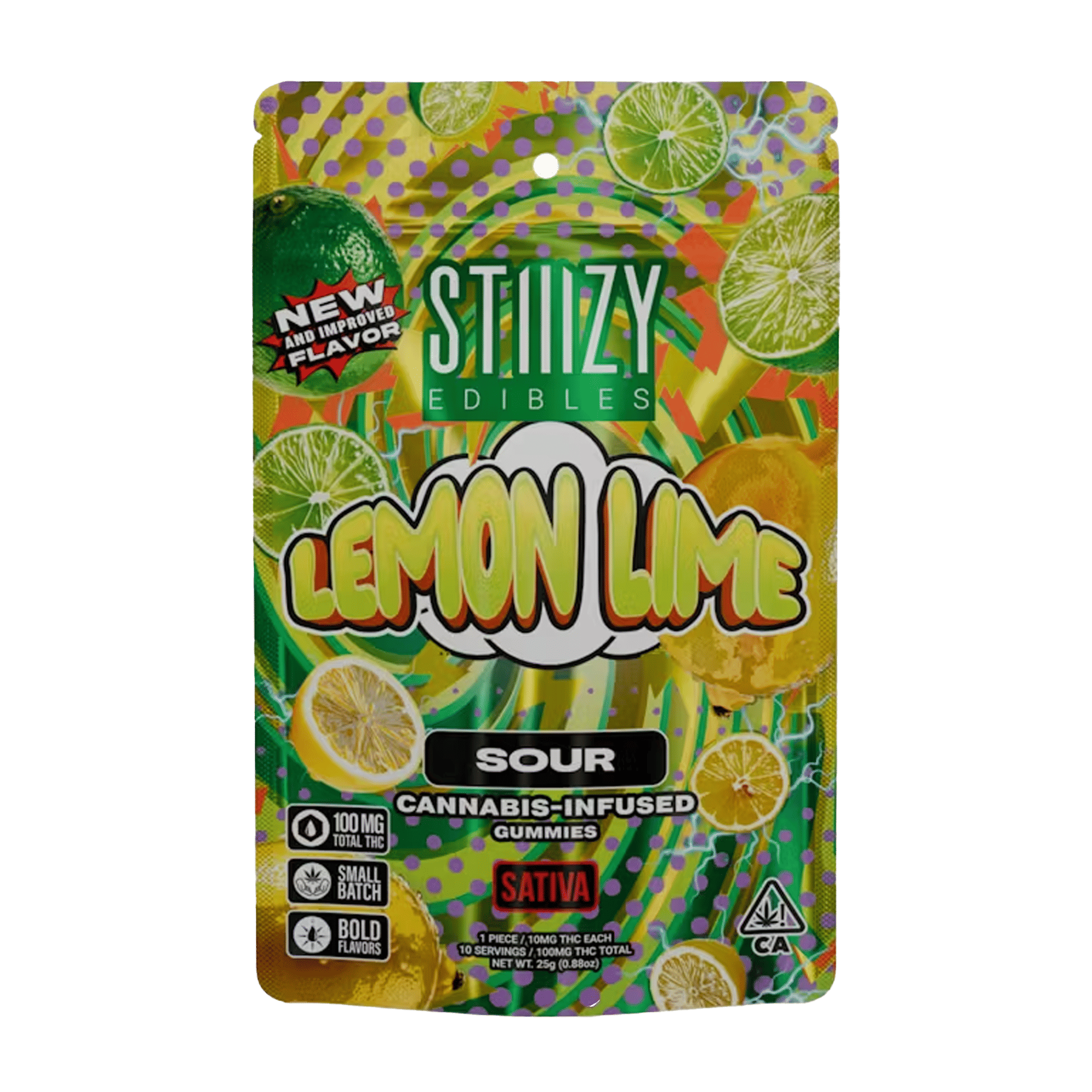 Sour Lemon Lime - Gummies - STIIIZY - 10 Gummies - $13.99 - Edibles