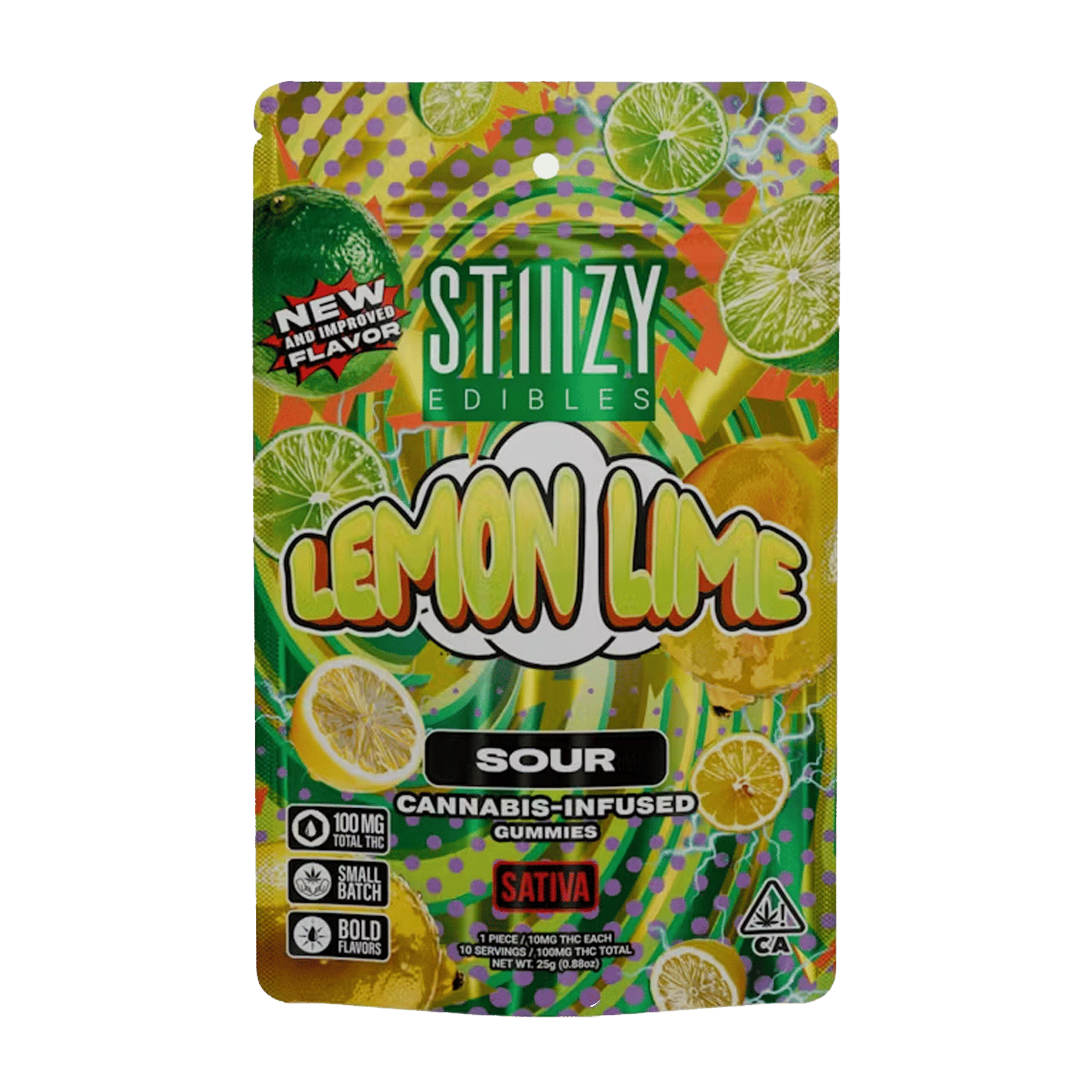 Sour Lemon Lime - Gummies - STIIIZY - 10 Gummies - $13.99 - Edibles
