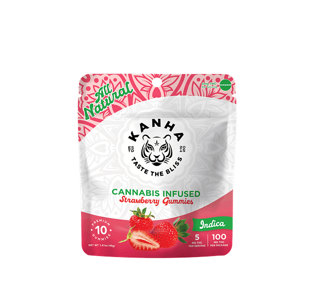 KANHA | Strawberry | Indica | 100mg THC | 10-pack