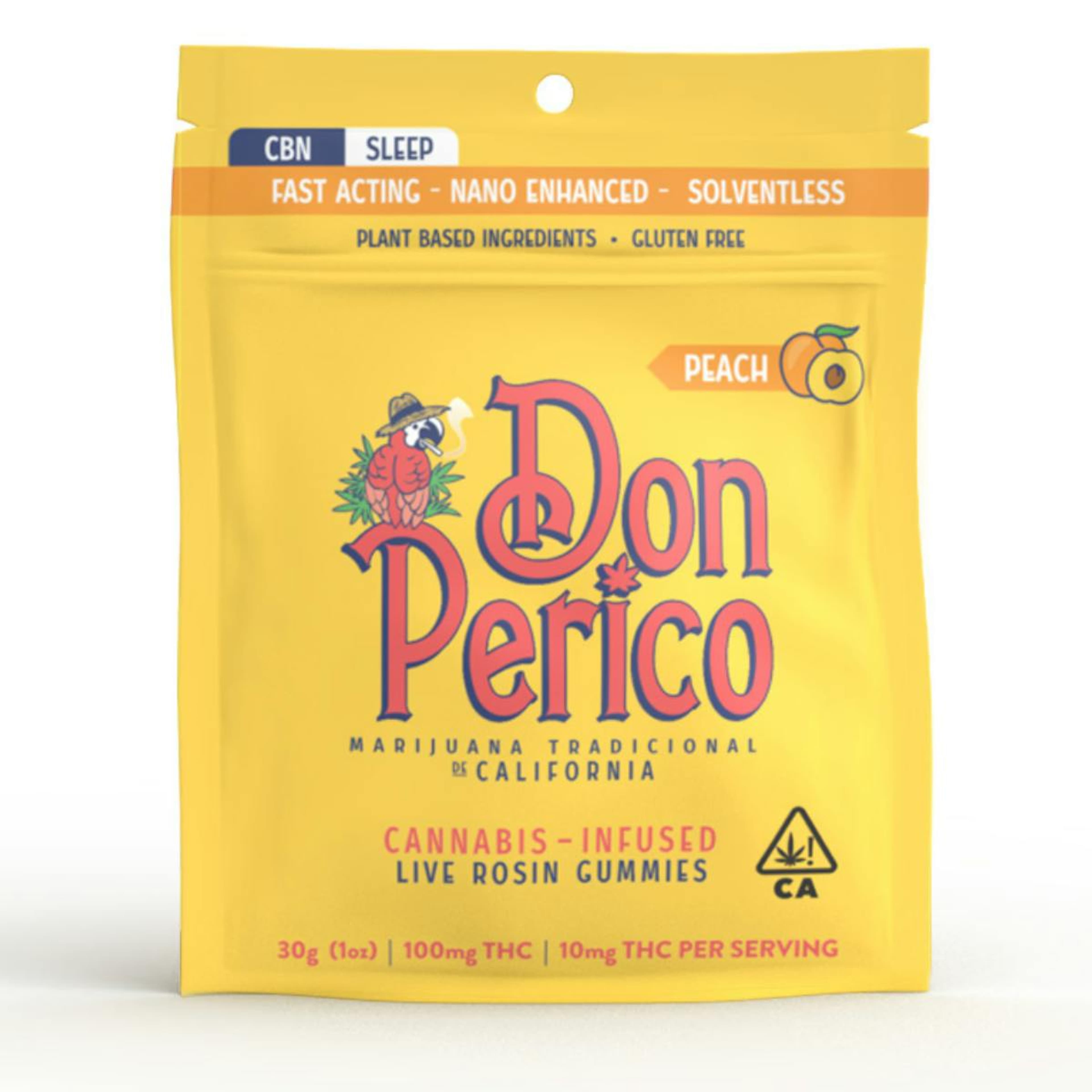 Peaches - Sleep 2:1 THC:CBN - NANO Rosin Gummies *DAILY BUY 2 GET 1* - Don Perico - Peach CBN Nano Rosin Gummies 100mg (I) - $16 - Edibles