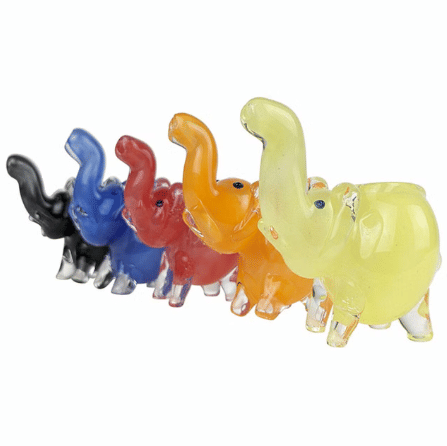 4" Glass Elephant Hand Pipe (Assorted Colors) - Glass and Accessories -  - $6.50 - Paraphernalia