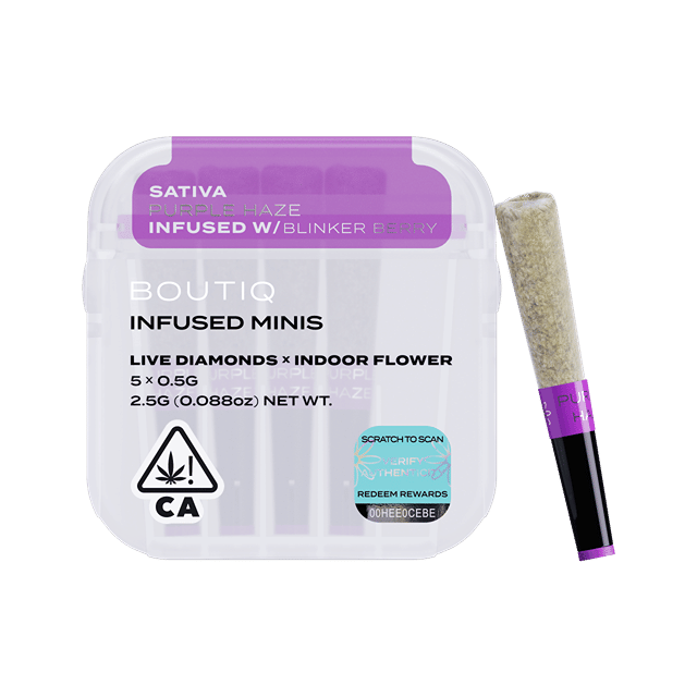 Purple Haze x Blinker Berry | Live Diamond Infused Pre Rolls 5 pack