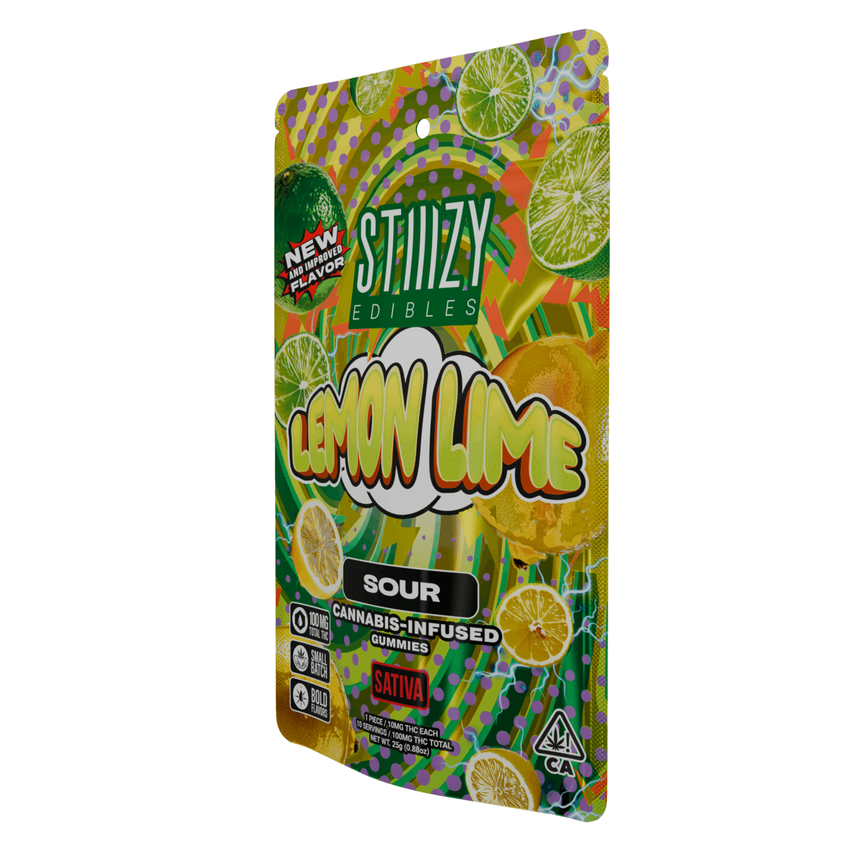 - LEMON LIME - 100MG SOUR EDIBLES - STIIIZY -  - $8.64 - Edibles