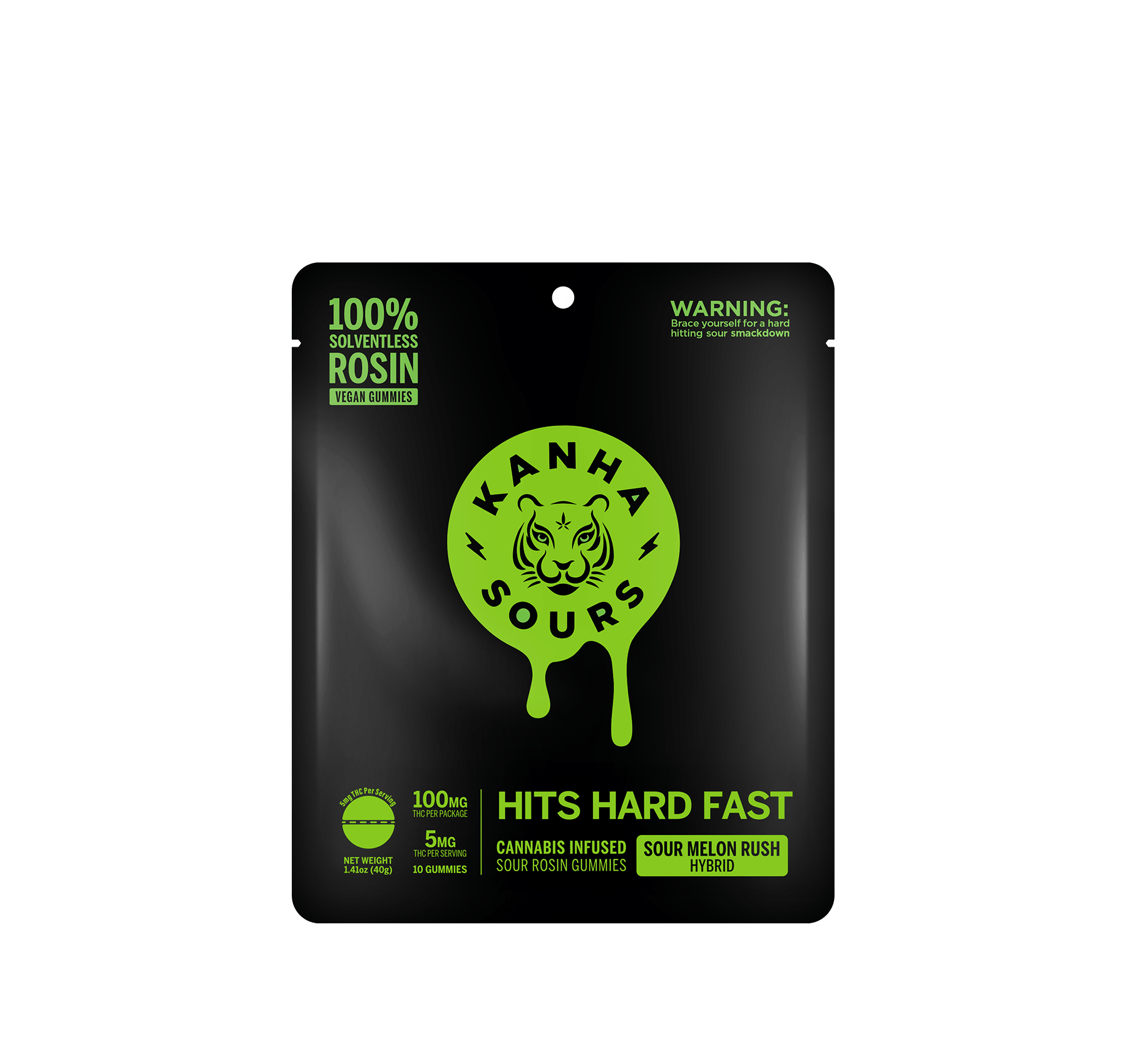 KANHA | Sour Melon Rush | Rosin Sours | Hybrid | 100mg THC | 10-pack - KANHA -  - $25 - Edibles