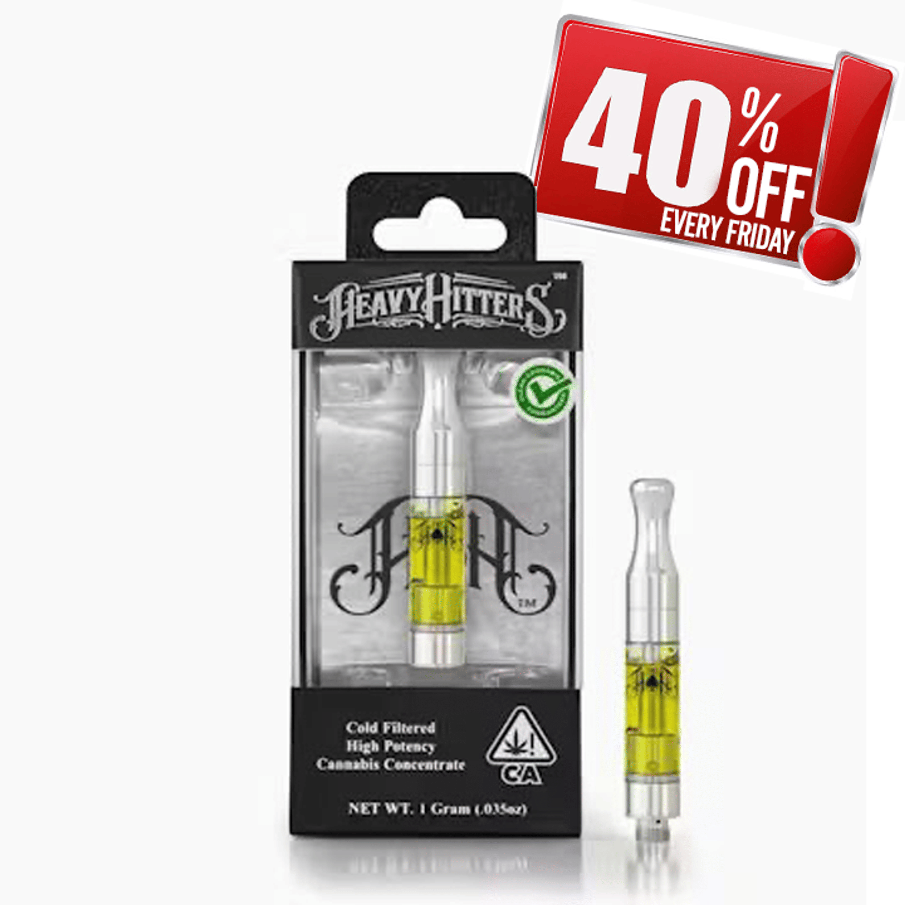 Heavy Hitters | 1g - Durban Poison - Cartridge - Sativa - Heavy Hitters - - $40 - Vape Carts