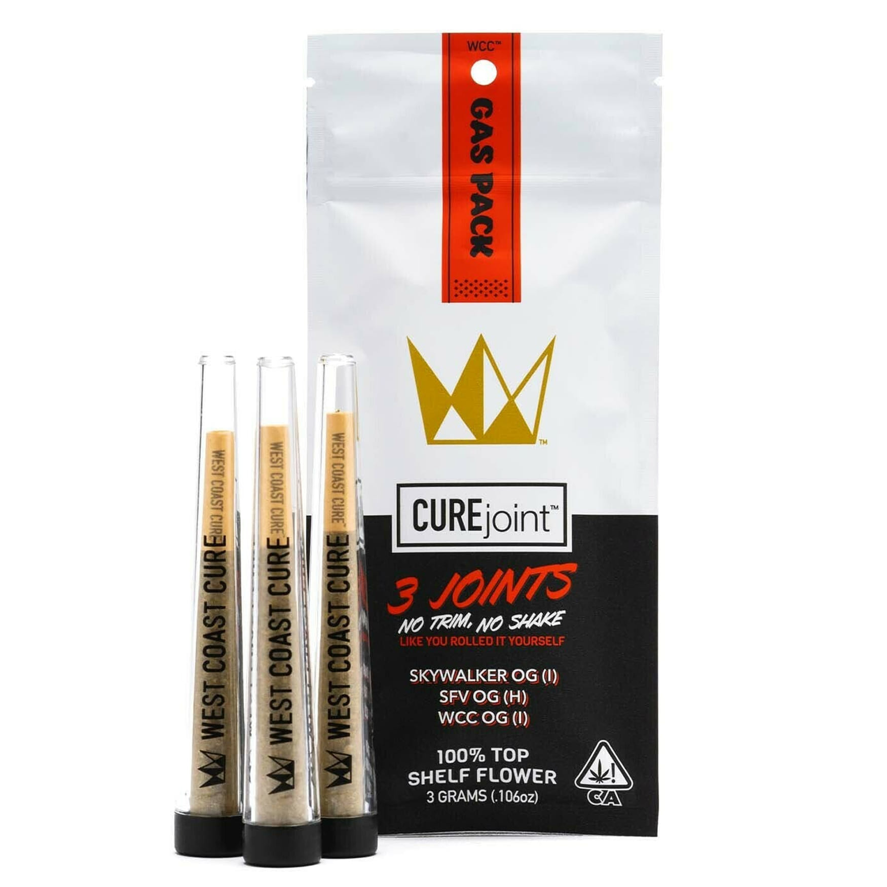 Gas Pack - 3 Pack 1g Joints - West Coast Cure - Gas Pack - $20 - Pre-Rolls