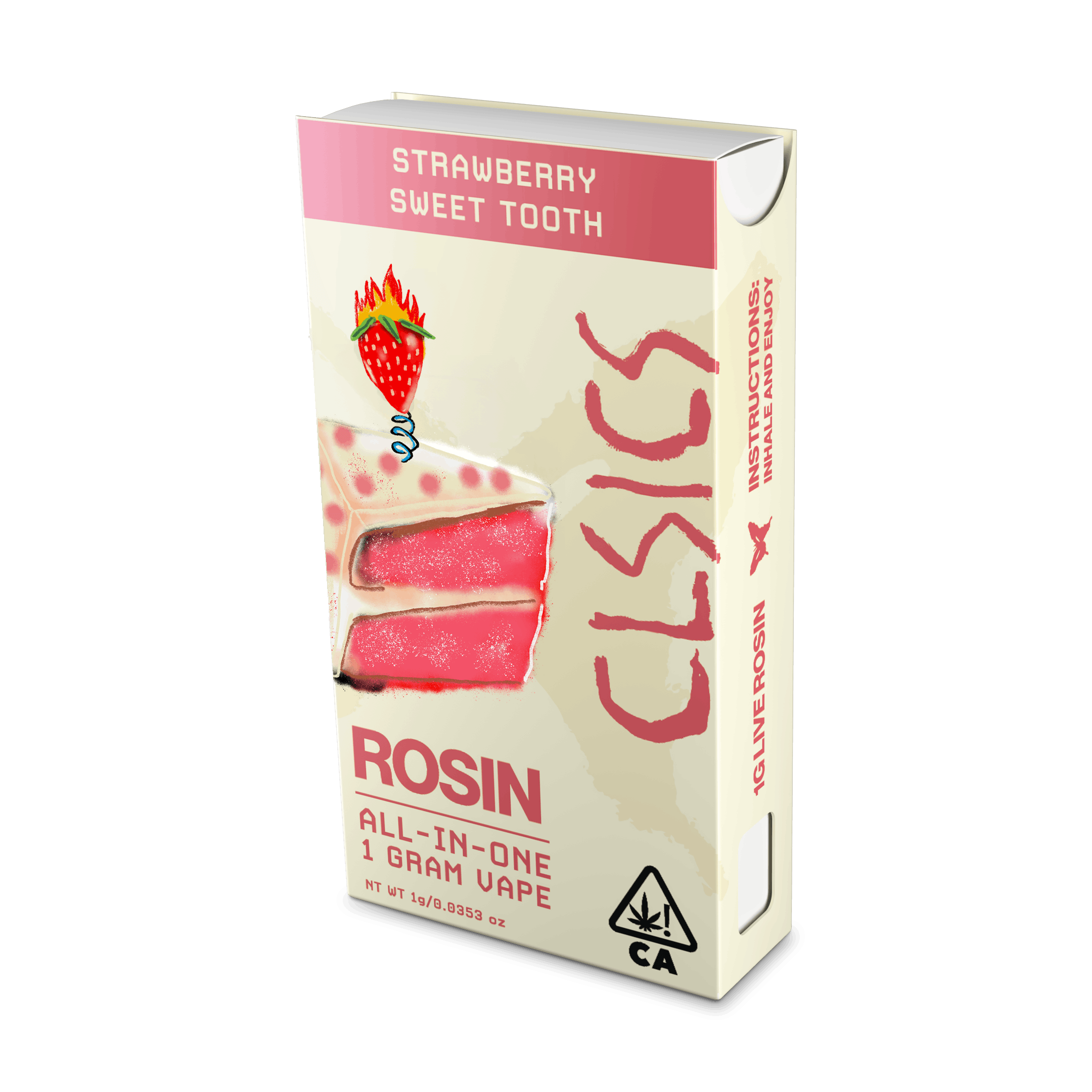 CLSICS Rosin & Rosin Infused Pre Rolls — Strawberry Sweet Tooth