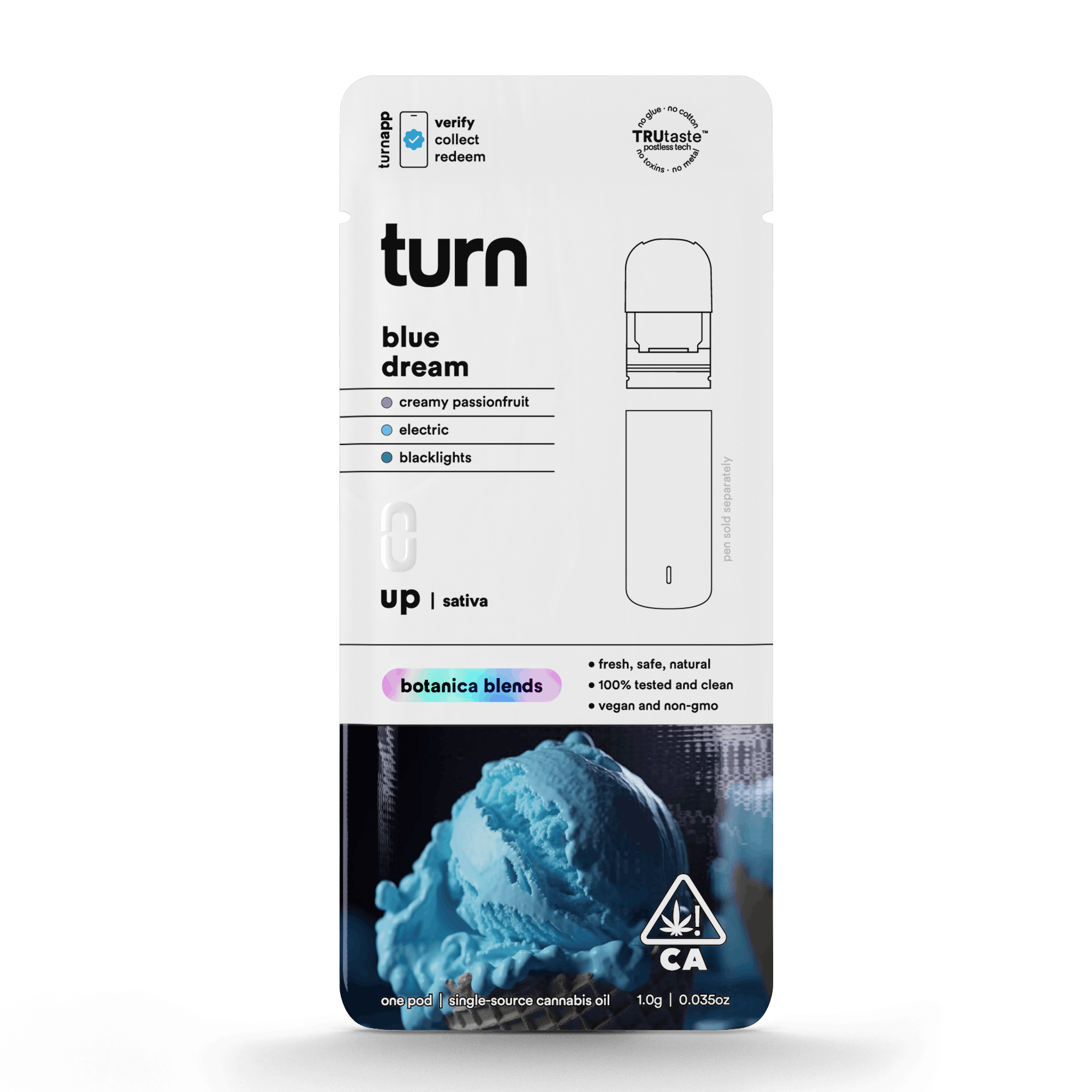 Turn Up Botanical Blends POD | 1g - Blue Dream - Sativa - Turn -  - $26 - Vape Carts