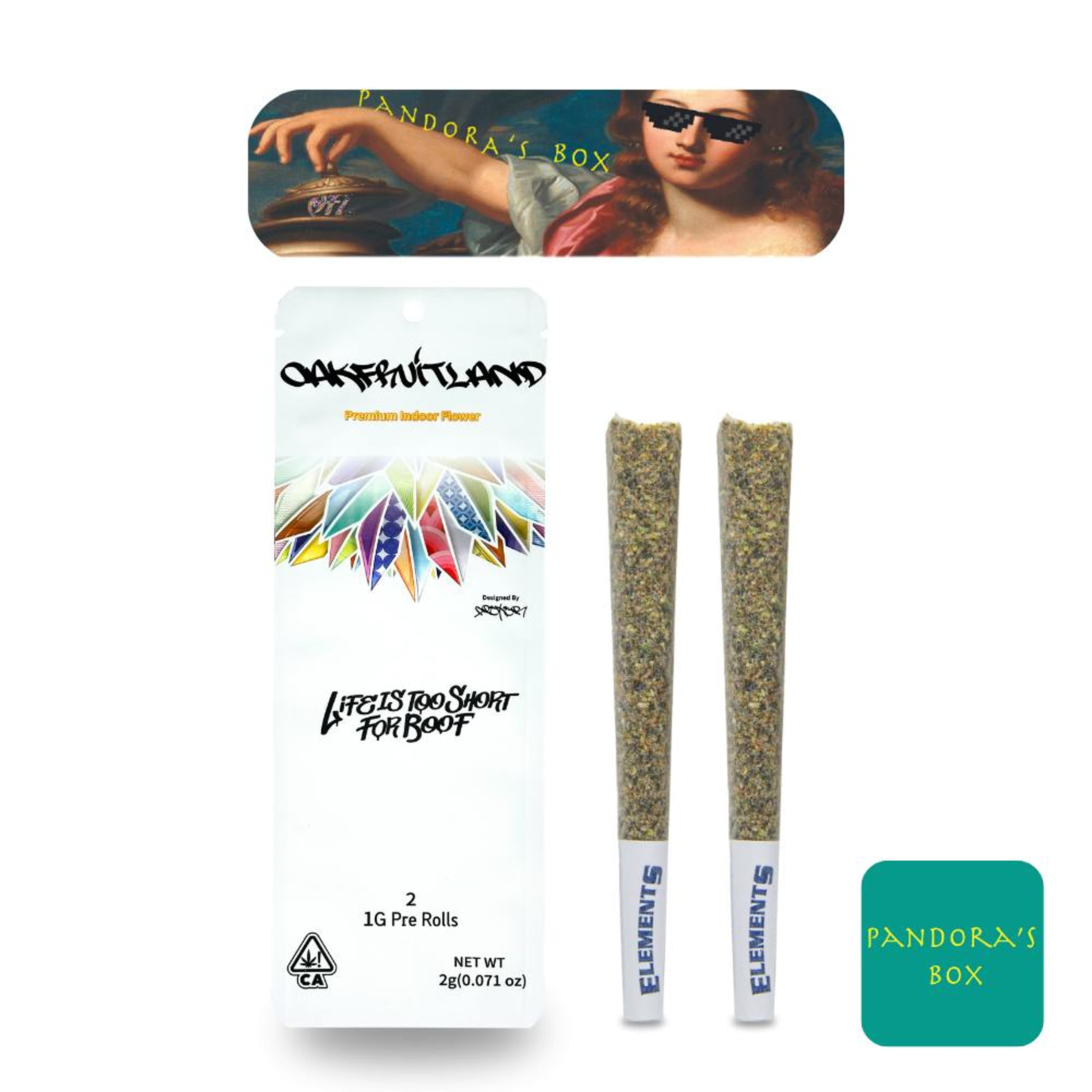 Pandora's Box Pre Roll 1g Dual Pack Series - Oakfruitland - - $15 - Pre-Rolls