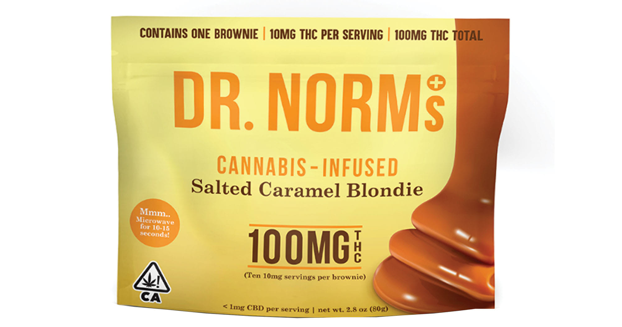 Salted Caramel Blondie 100MG Brownie - Dr. Norm's -  - $11.55 - Edibles