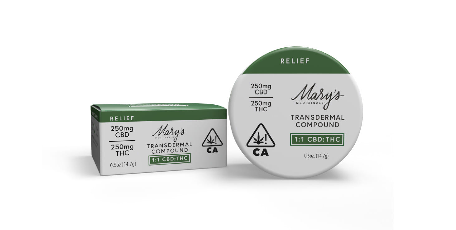 Relief - Transdermal Compound 1:1 THC/CBD - Mary's Medicinals - Relief Compound 250mg - $30 - Topicals