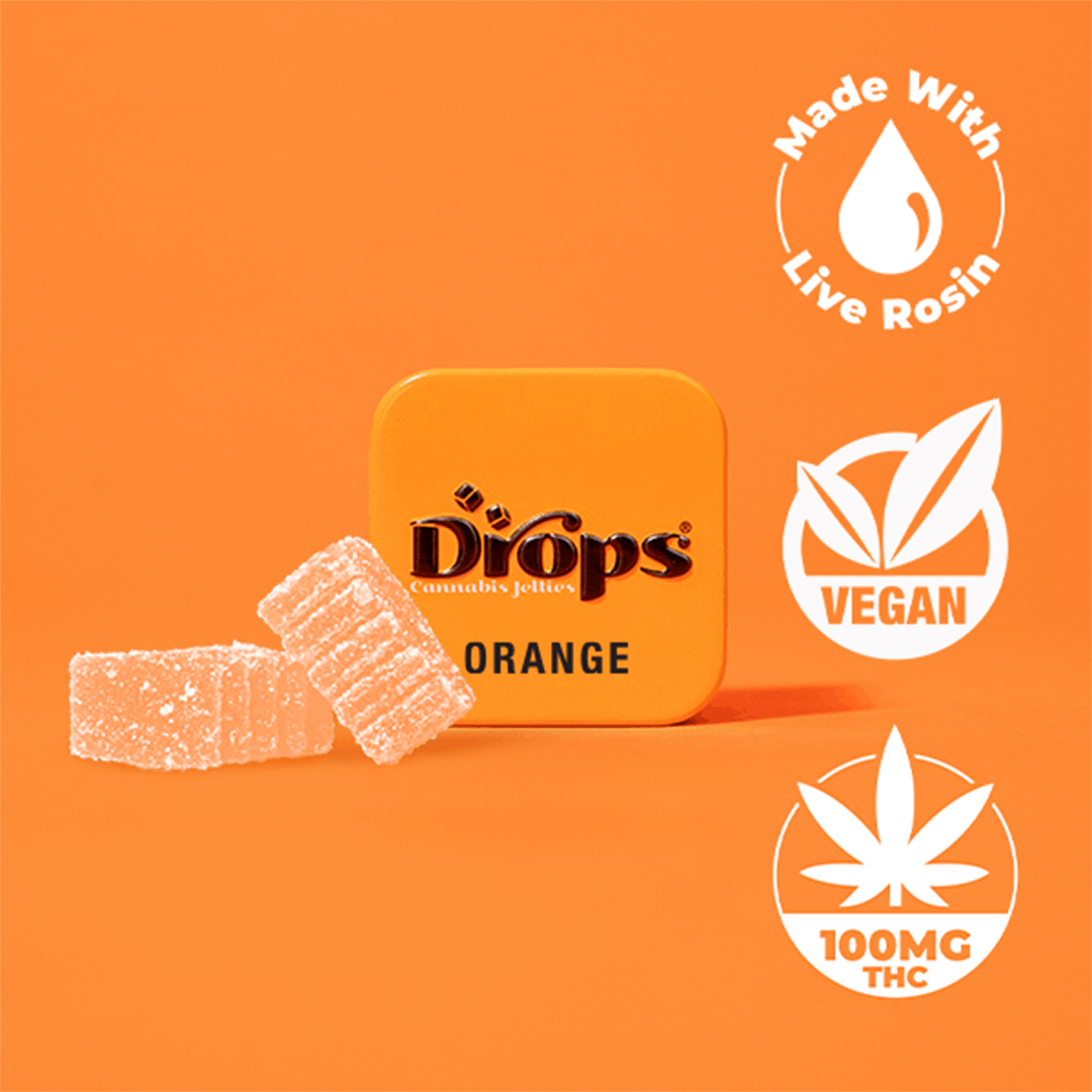 Orange 1pk 100mg - GUMMY - DROPS -  - $7.01 - Edible (weight - each)