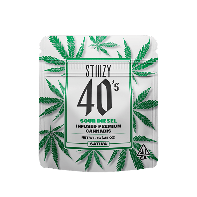 STIIIZY - 40's - Sour Diesel - Infused Flower - 7g "Smalls"